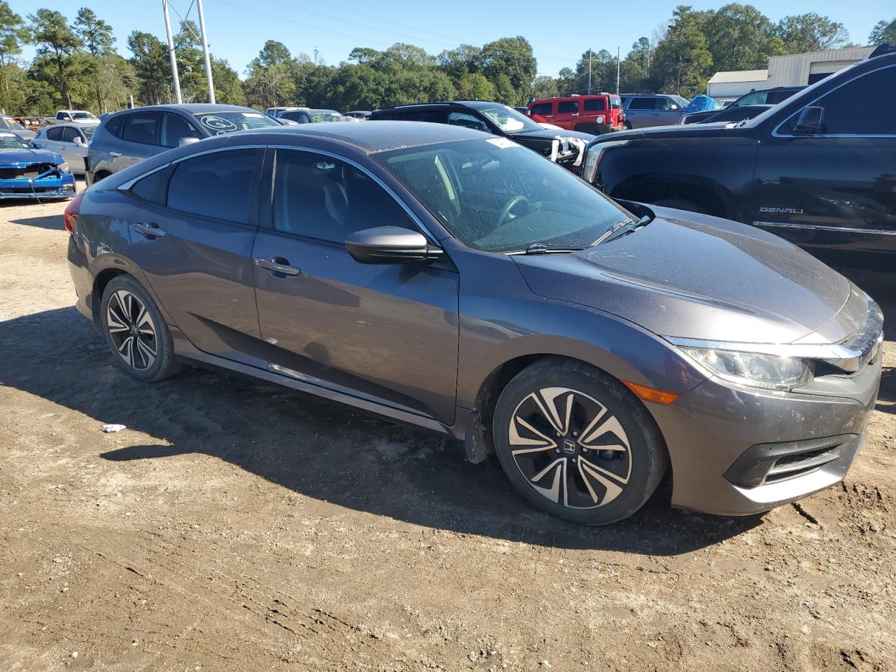 2016 Honda Civic VIN 19XFC2F58GE059153 Copart auction photo, side / front end damage thumbnail 4