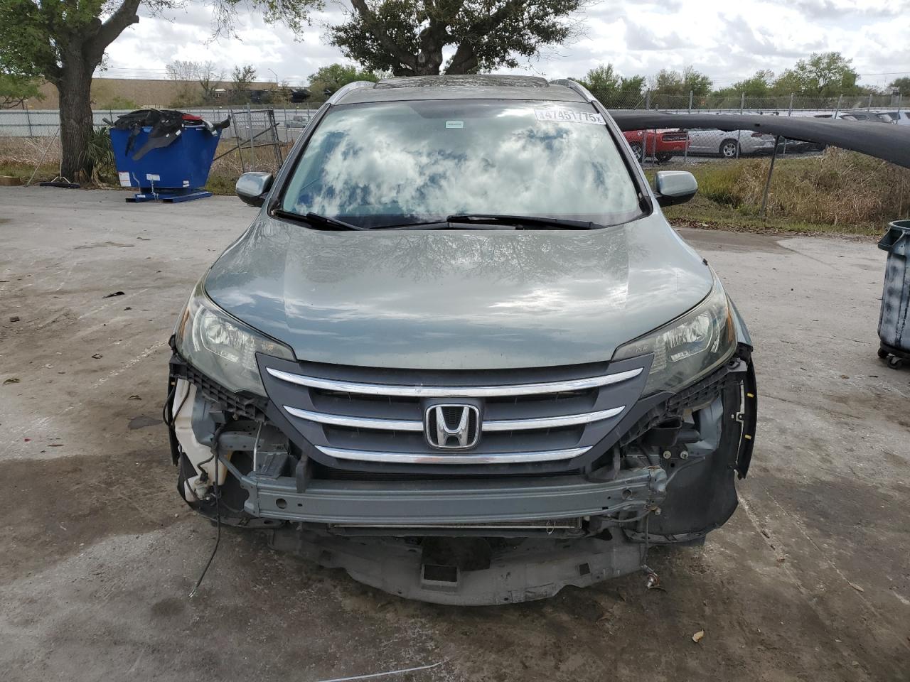 2012 Honda CR-V VIN JHLRM3H70CC001492 Copart auction photo, front end damage thumbnail 5