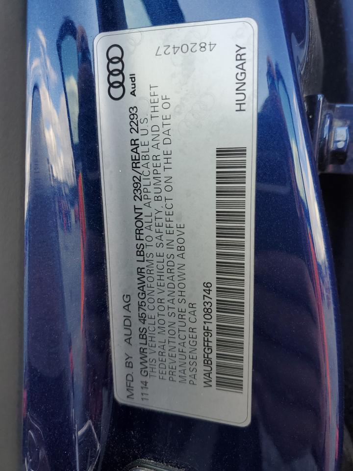 2015 Audi A3 VIN WAUBFGFF9F1083746 Copart auction photo, rear end / minor dent/scratches damage thumbnail 12
