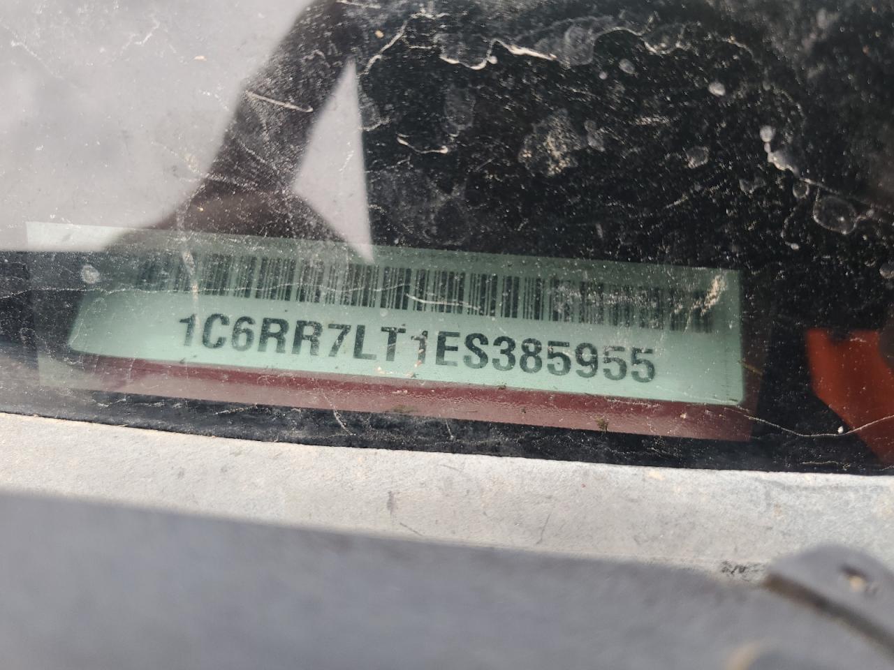 2014 RAM 1500 VIN 1C6RR7LT1ES385955 Copart auction photo, front end / rear end damage thumbnail 13