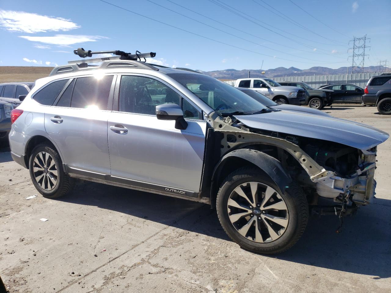 2015 Subaru Outback VIN 4S4BSEJC3F3286745 Copart auction photo, front end / side damage thumbnail 4