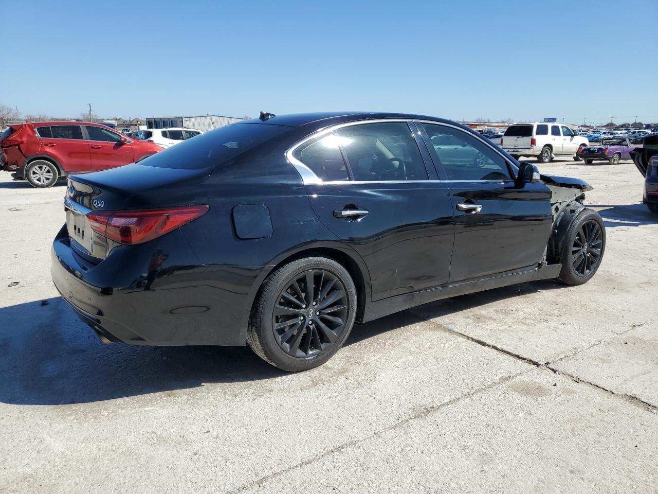 2018 Infiniti Q50 VIN JN1EV7APXJM366931 Copart auction photo, front end damage thumbnail 3