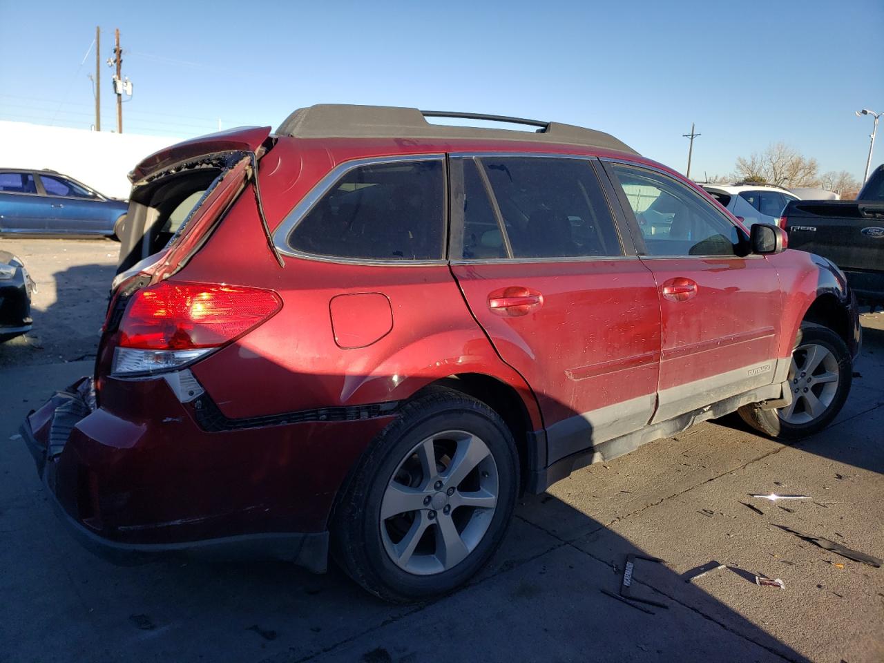 2013 Subaru Outback VIN 4S4BRCCC3D3204975 Copart auction photo, rear end / hail damage thumbnail 3