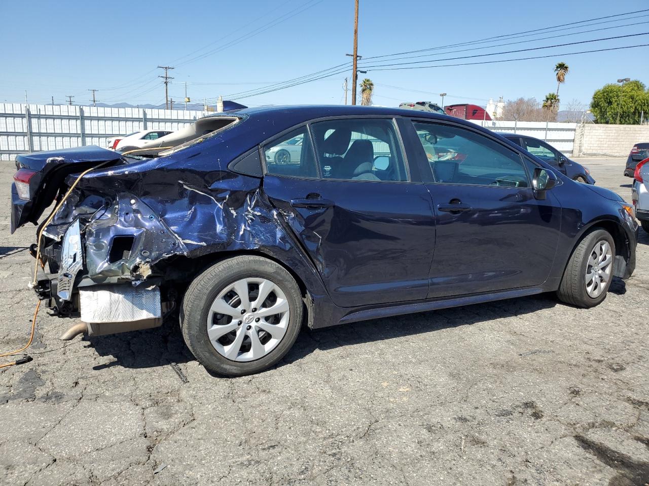 2022 Toyota Corolla VIN 5YFEPMAE4NP328327 Copart auction photo, side / rear end damage thumbnail 3