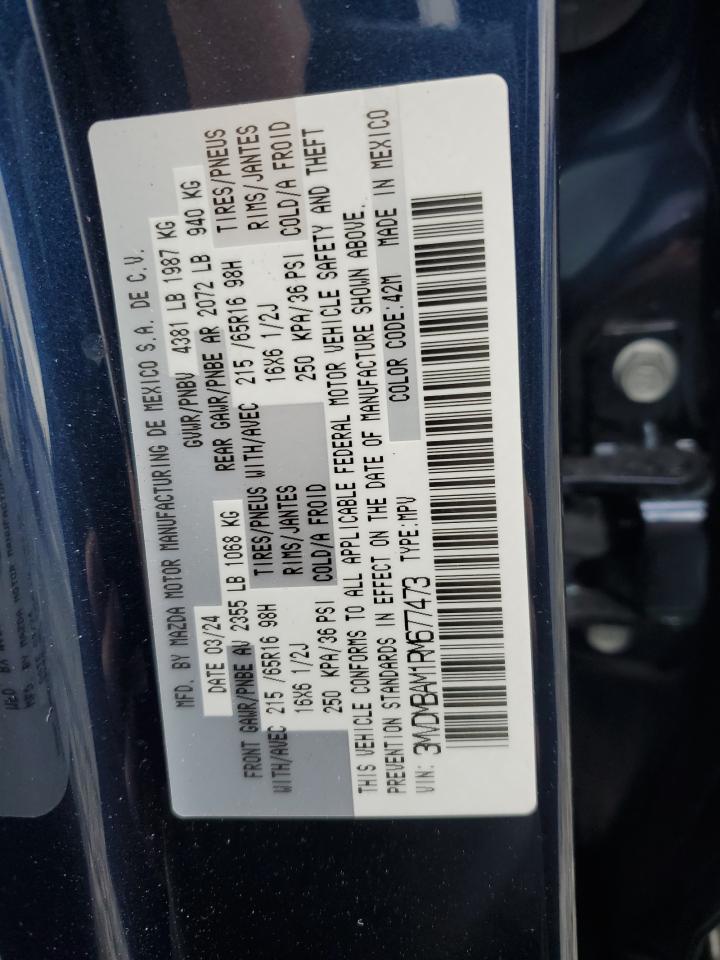 2024 Mazda CX-30 VIN 3MVDMBAM1RM677473 Copart auction photo, front end damage thumbnail 15