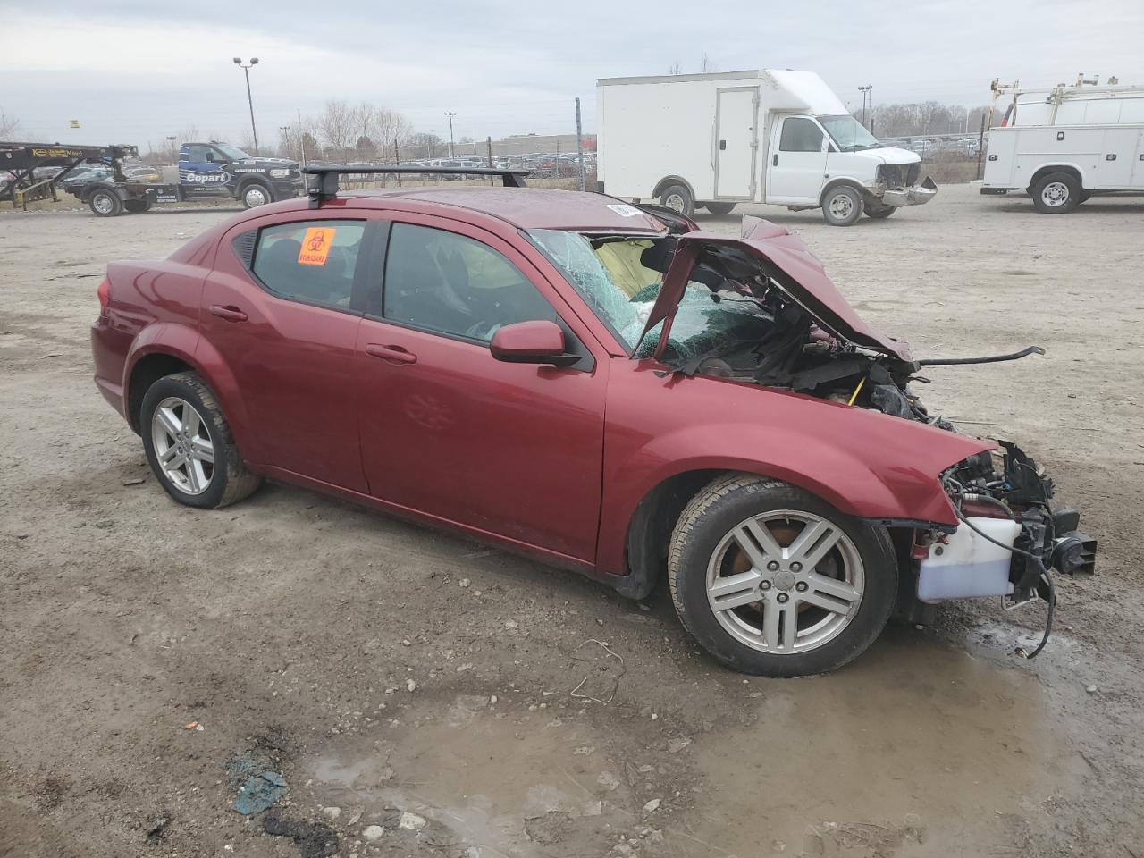 2014 Dodge Avenger VIN 1C3CDZCB1EN163631 Copart auction photo, all over damage thumbnail 4