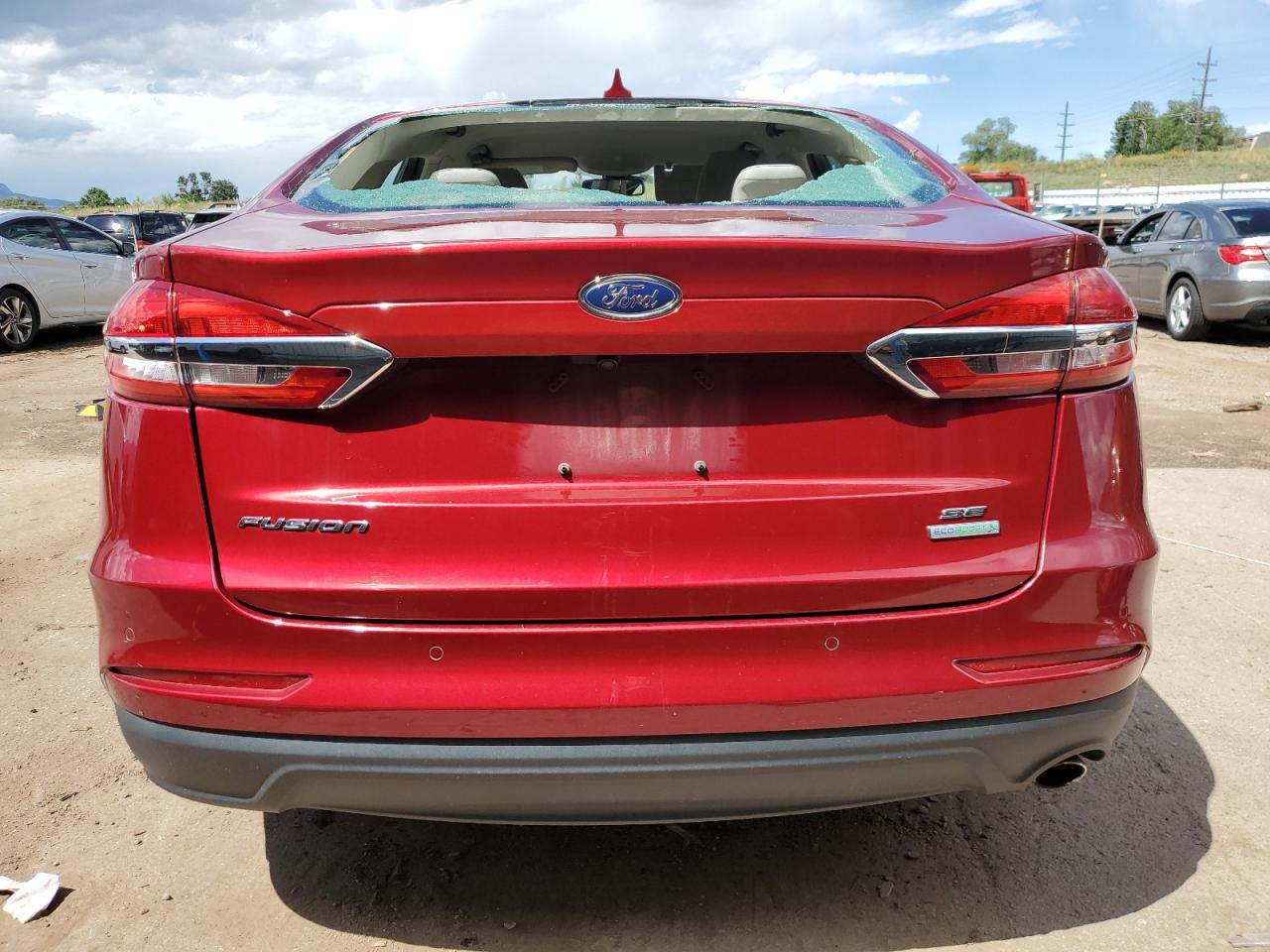 2019 Ford Fusion VIN 3FA6P0HD3KR114256 Copart auction photo, front end damage thumbnail 6