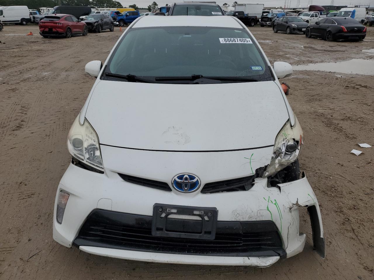 2015 Toyota Prius VIN JTDKN3DU2F0410137 Copart auction photo, front end / side damage thumbnail 5