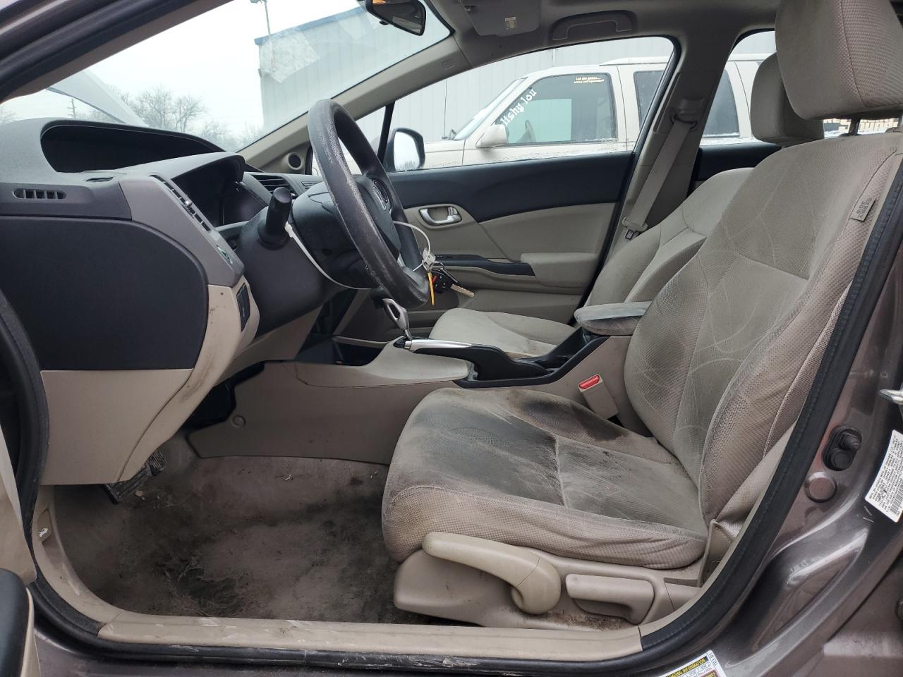 2012 Honda Civic VIN 19XFB2F84CE092349 Copart auction photo, front end damage thumbnail 7