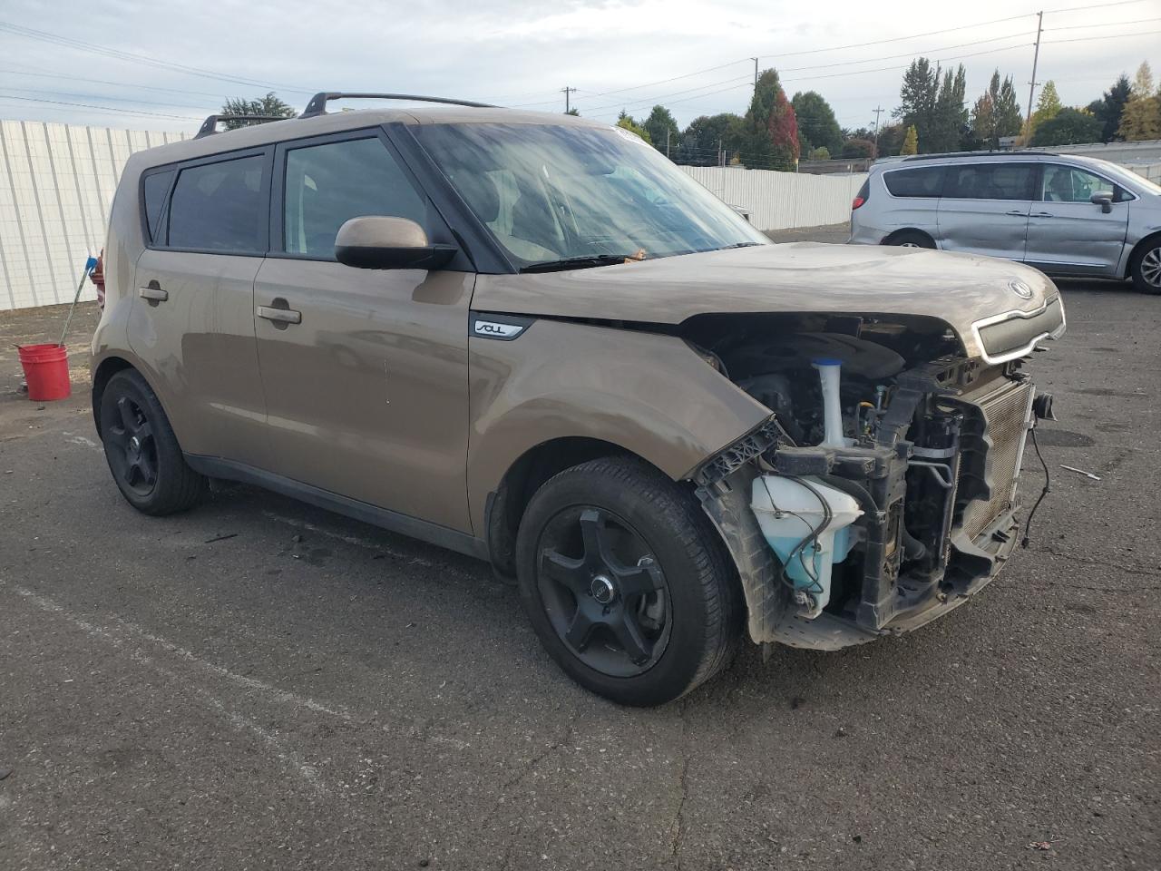 2016 KIA Soul VIN KNDJN2A28G7331847 Copart auction photo, front end / side damage thumbnail 4