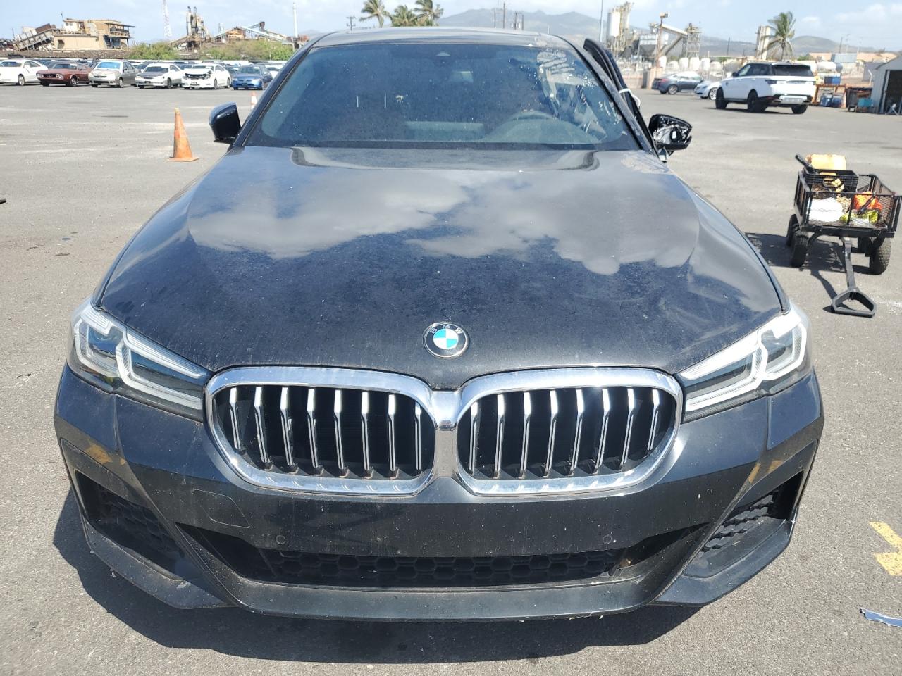 2021 BMW 5er VIN WBA53BH04MWX10189 Copart auction photo, side / front end damage thumbnail 5