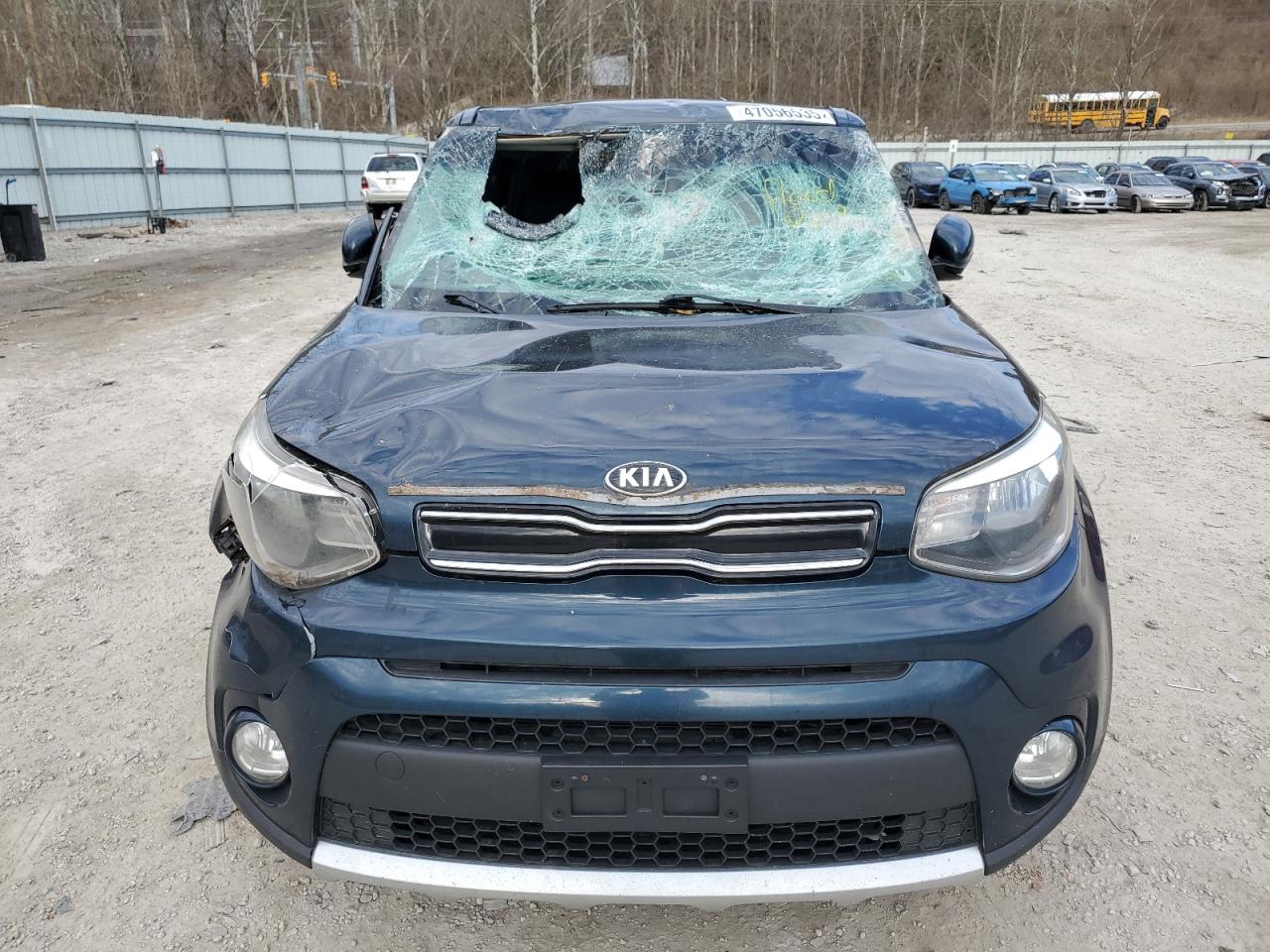 2017 KIA Soul VIN KNDJP3A57H7454583 Copart auction photo, front end / top/roof damage thumbnail 5