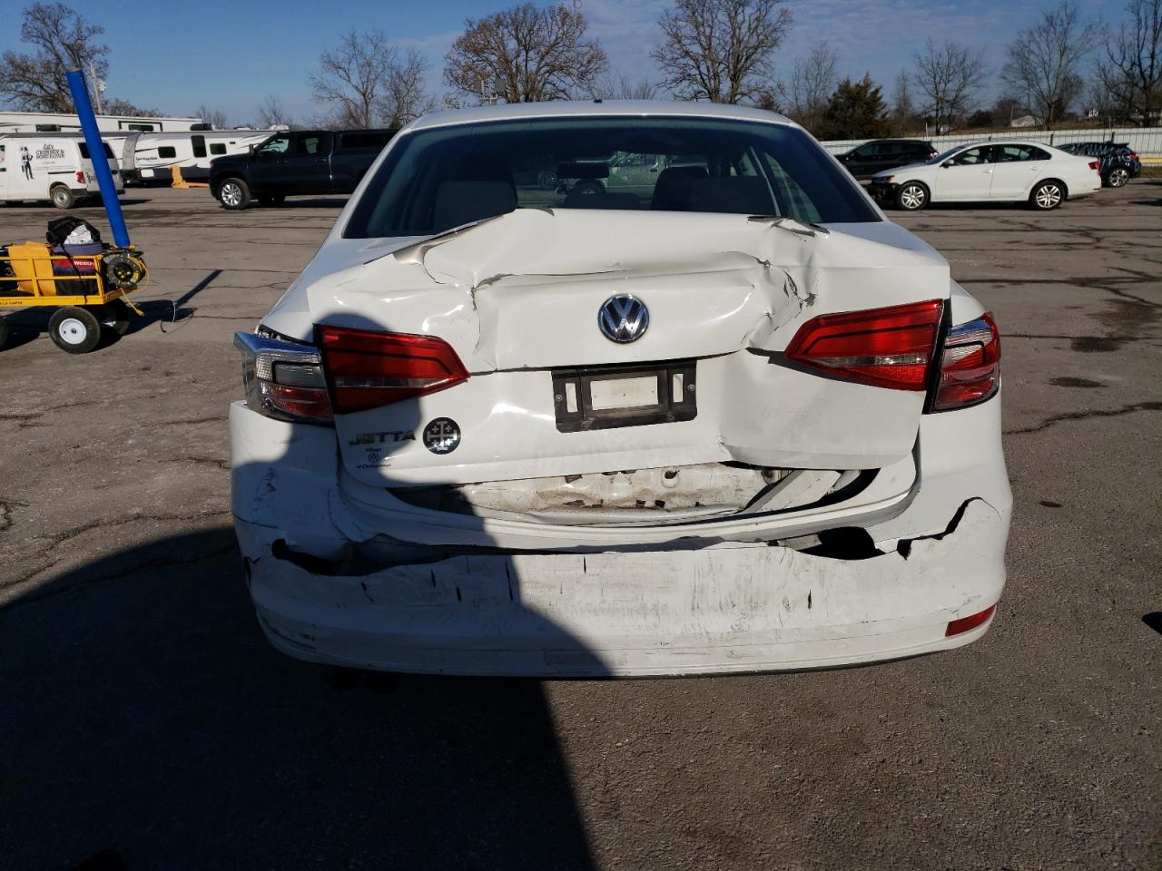 2015 Volkswagen Jetta VIN 3VW2K7AJ0FM268889 Copart auction photo, rear end damage thumbnail 6