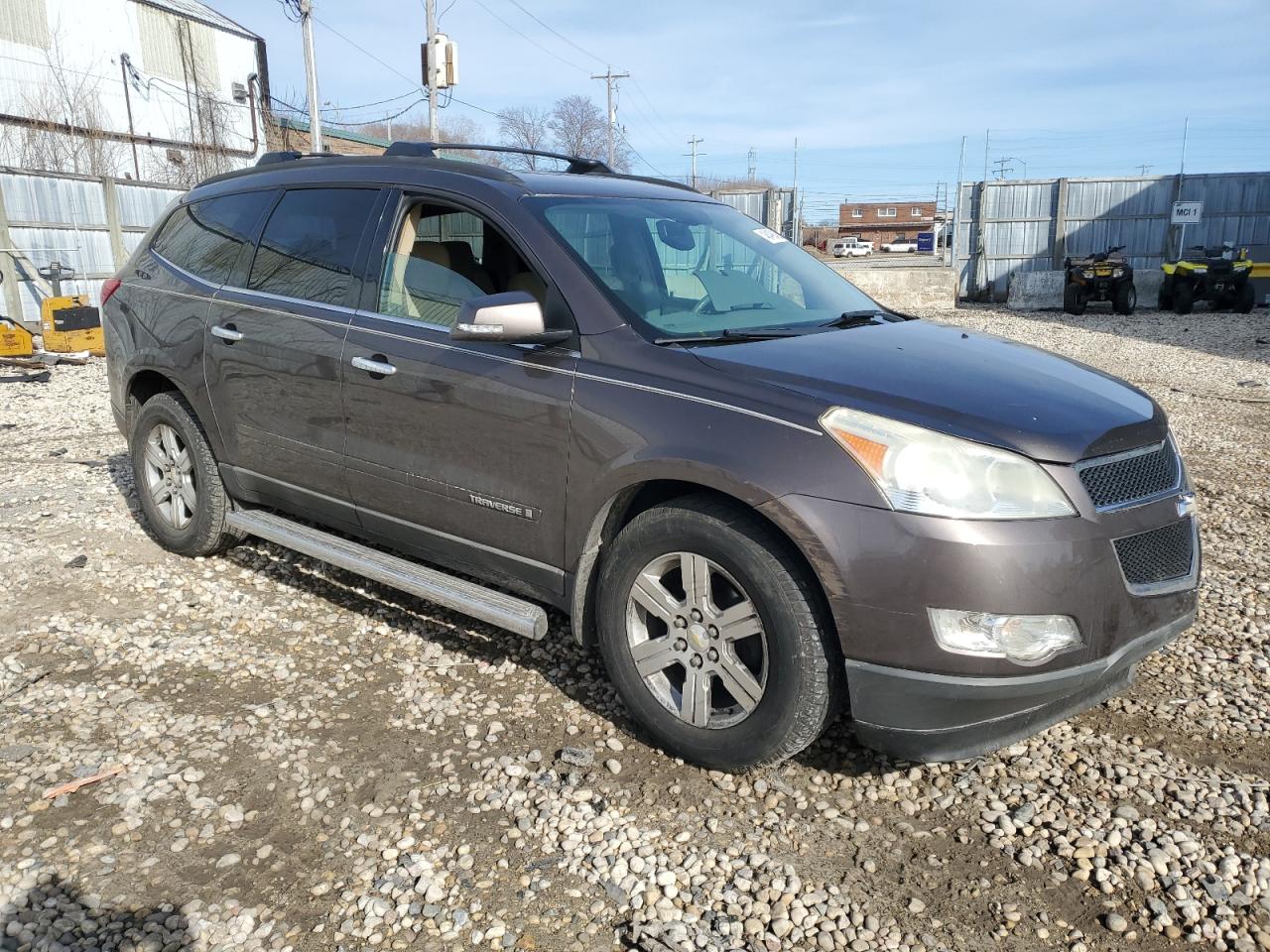 2009 Chevrolet Traverse VIN 1GNER23D99S174079 Copart auction photo, front end / side damage thumbnail 4
