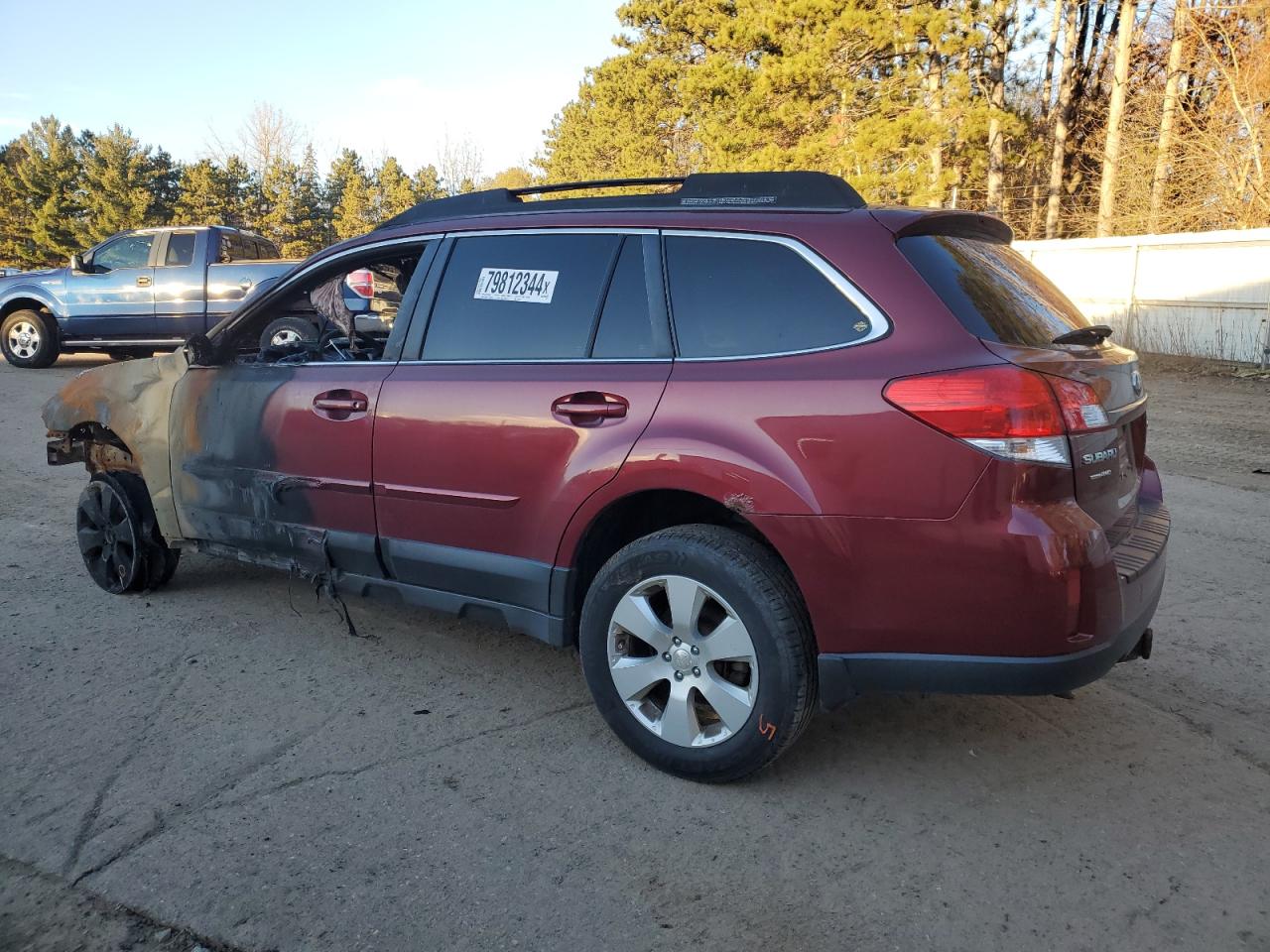 2011 Subaru Outback VIN 4S4BRCCC8B3430460 Copart auction photo, burn - engine / burn - interior damage thumbnail 2