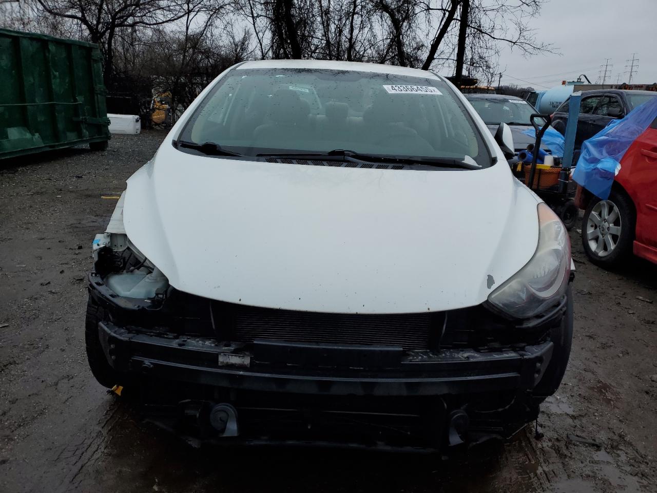2012 Hyundai Elantra VIN 5NPDH4AE3CH070174 Copart auction photo, front end / rear end damage thumbnail 5