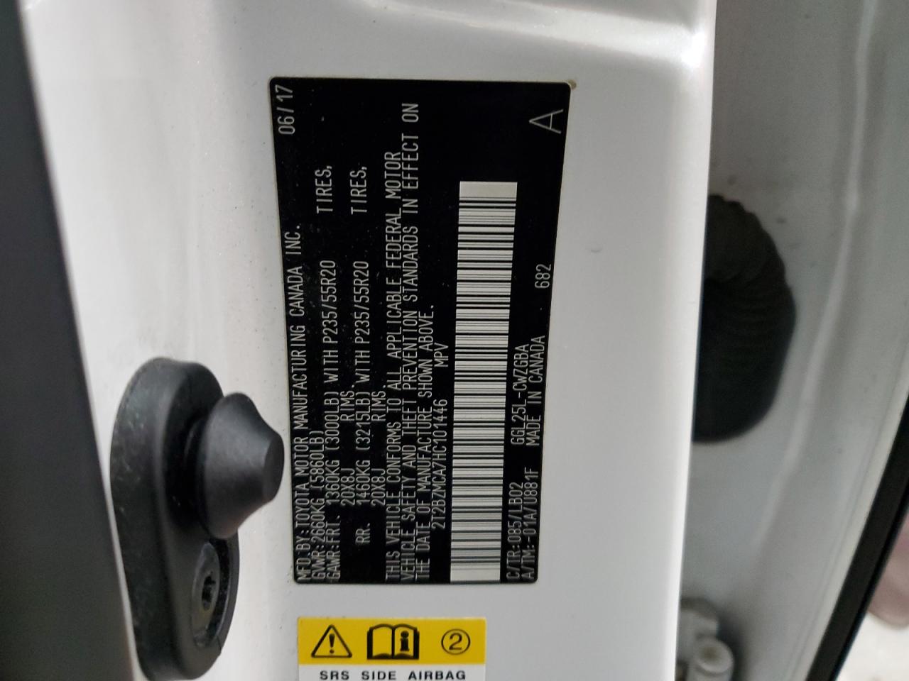 2017 Lexus RX VIN 2T2BZMCA7HC101446 Copart auction photo, front end / mechanical damage thumbnail 13