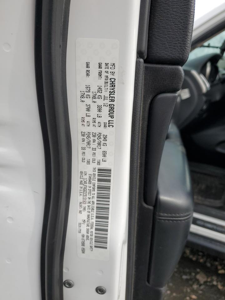2013 Jeep Grand Cherokee VIN 1C4RJFAG6DC513163 Copart auction photo, side damage thumbnail 16