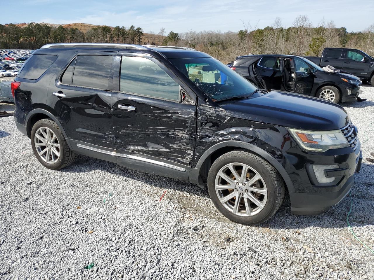 2016 Ford Explorer VIN 1FM5K7F8XGGC90301 Copart auction photo, front end / side damage thumbnail 4