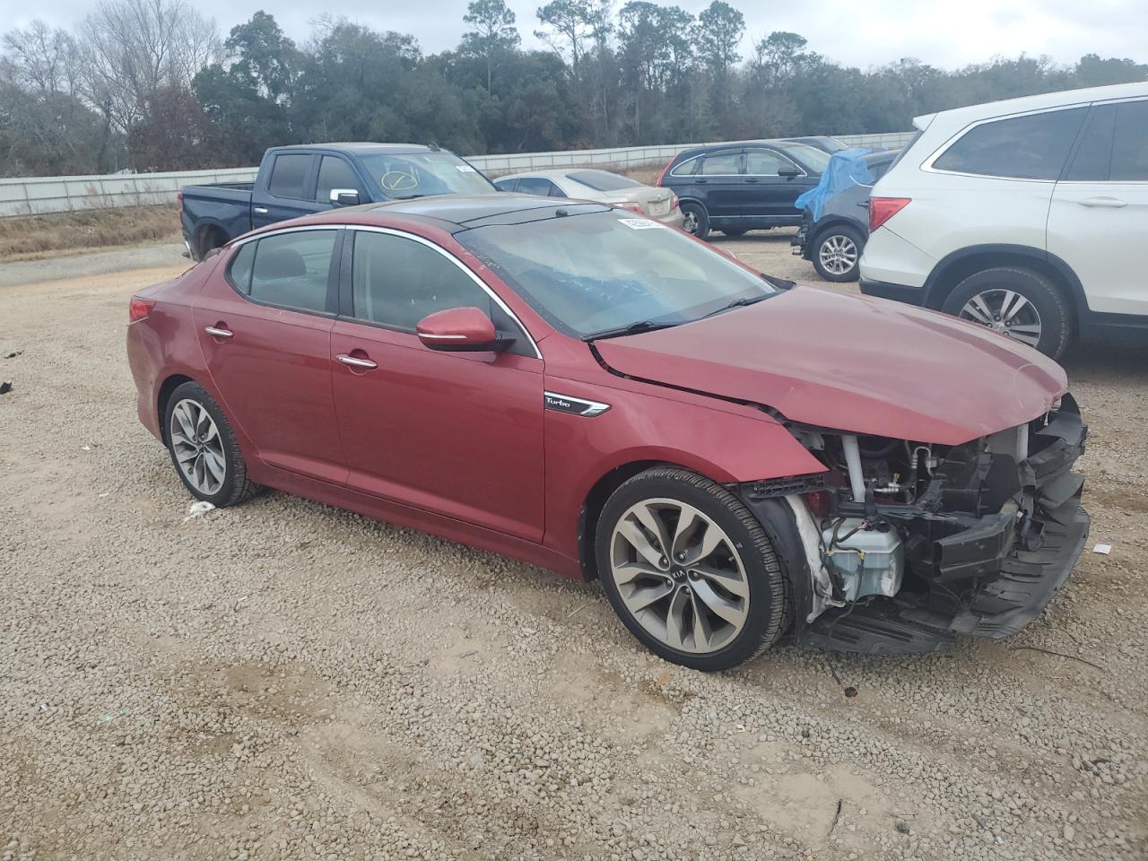 2014 KIA Optima VIN 5XXGR4A65EG335372 Copart auction photo, front end / minor dent/scratches damage thumbnail 4