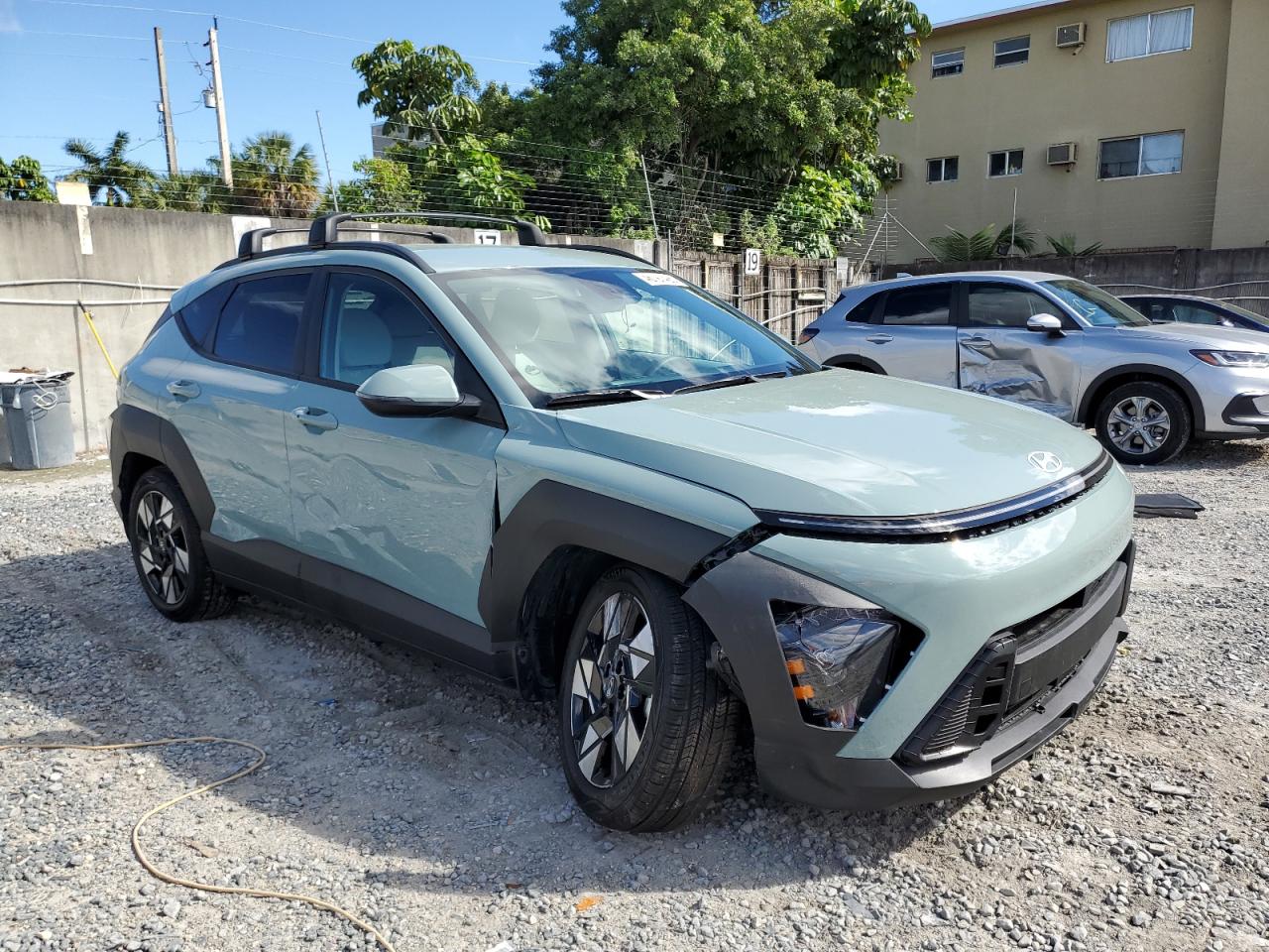2024 Hyundai Kona VIN KM8HB3AB6RU116237 Copart auction photo, side / undercarriage damage thumbnail 4
