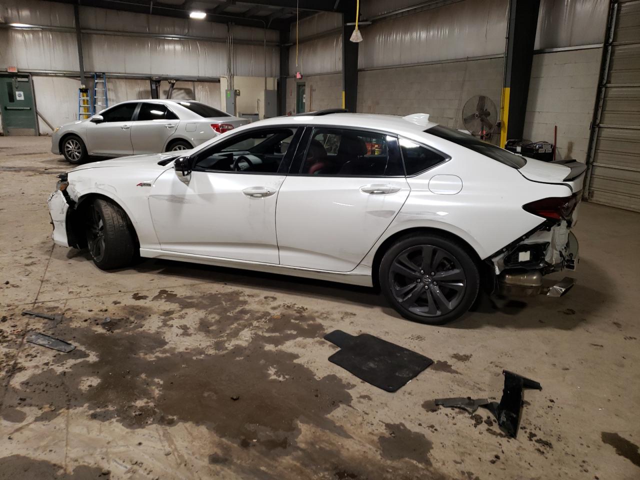 2021 Acura TLX VIN 19UUB6F59MA010173 Copart auction photo, all over damage thumbnail 2