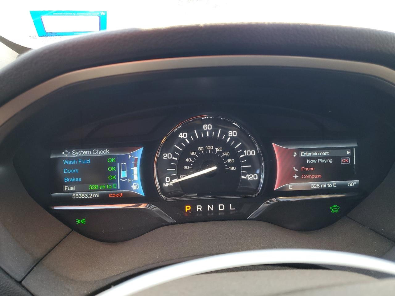 2015 Lincoln MKZ VIN 3LN6L2LUXFR624081 Copart auction photo, rear end / minor dent/scratches damage thumbnail 9