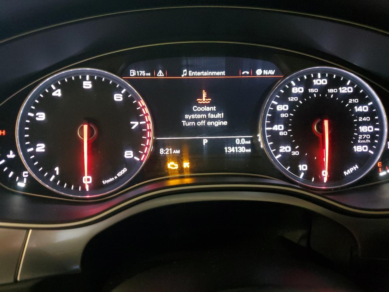 2014 Audi A7 VIN WAU2GAFC5EN017492 Copart auction photo, front end / side damage thumbnail 9