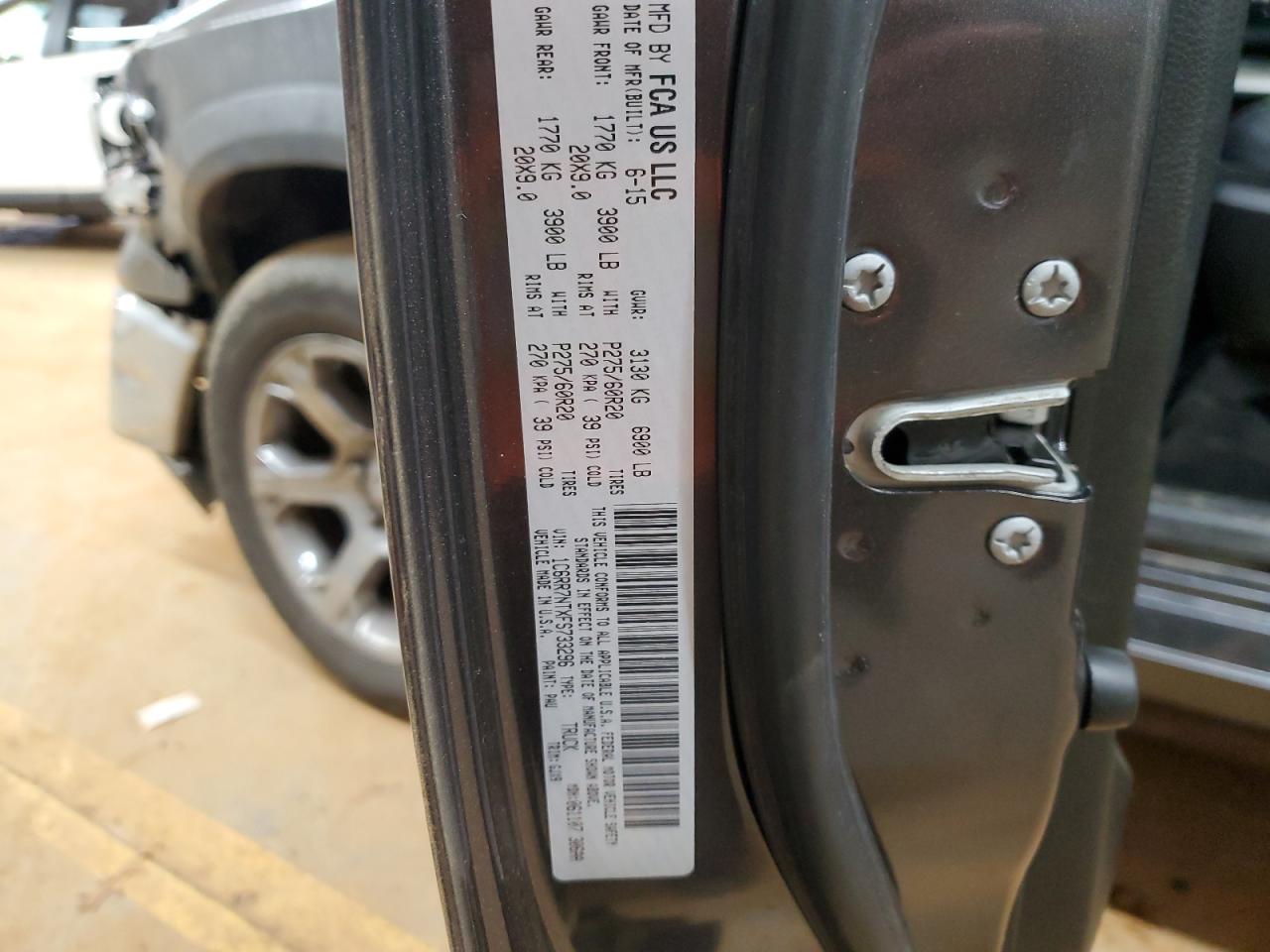 2015 RAM 1500 VIN 1C6RR7NTXFS733296 Copart auction photo, all over damage thumbnail 12