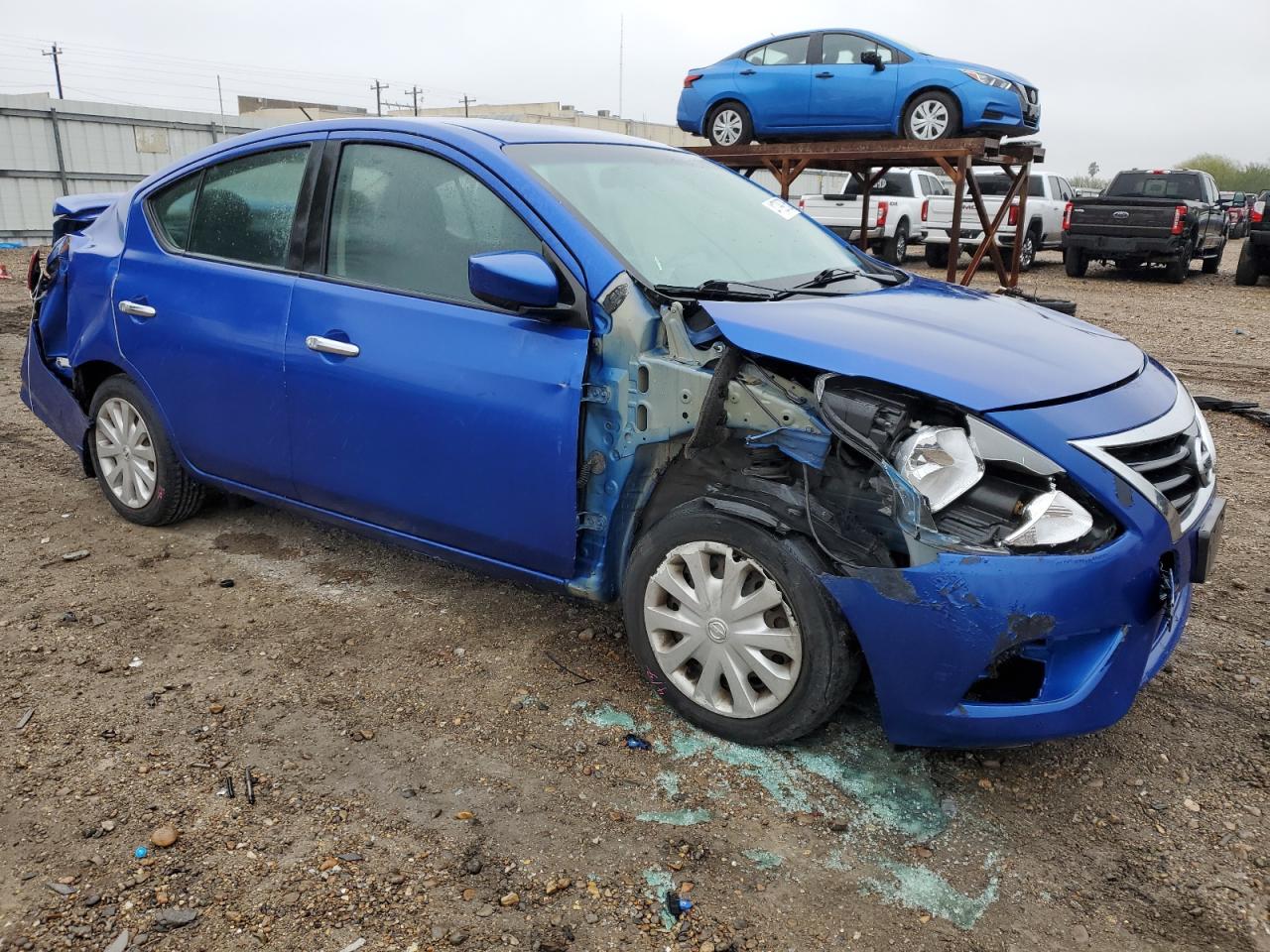2017 Nissan Versa VIN 3N1CN7AP6HL809782 Copart auction photo, rear end / front end damage thumbnail 4