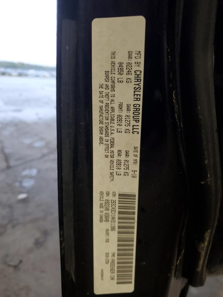 2010 Dodge Charger VIN 2B3CA3CV1AH311986 Copart auction photo, front end damage thumbnail 13