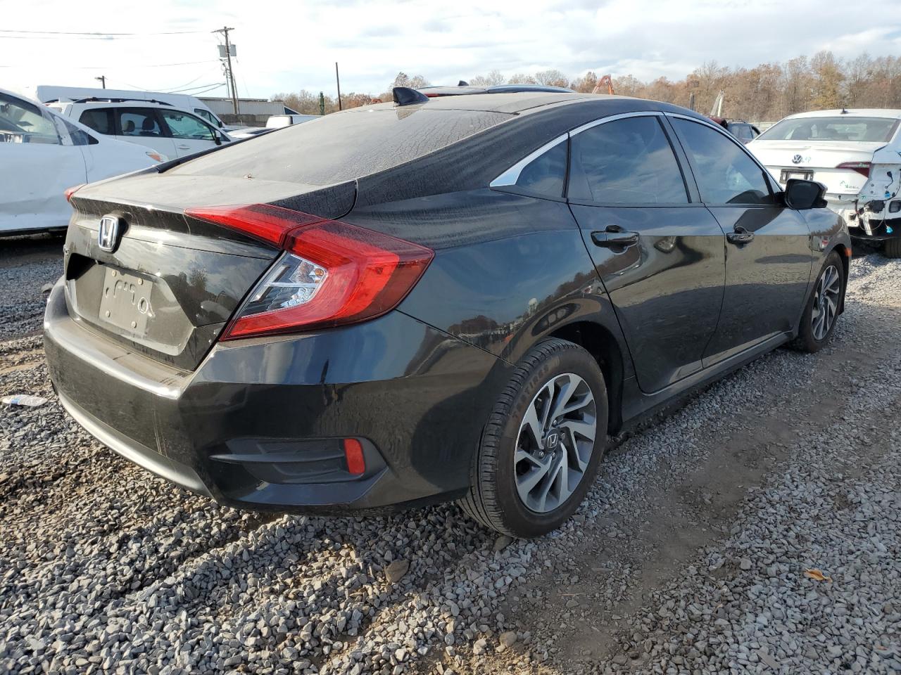 2018 Honda Civic VIN 2HGFC2F74JH512361 Copart auction photo, front end / side damage thumbnail 3
