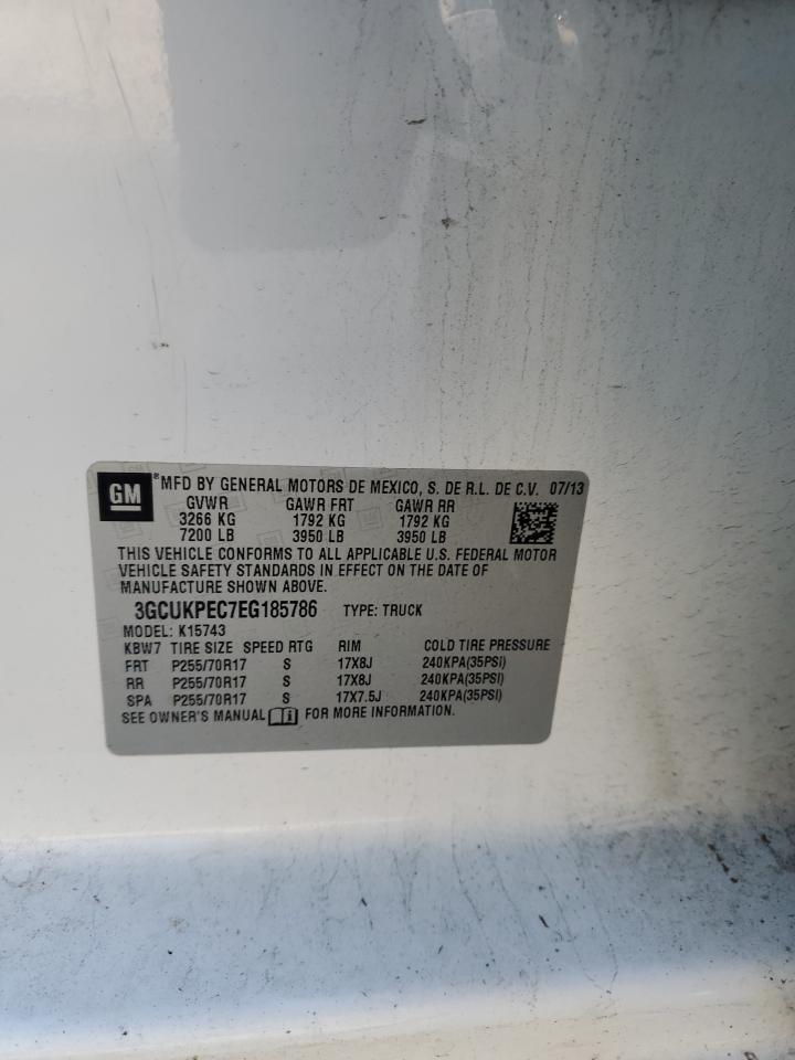 2014 Chevrolet Silverado VIN 3GCUKPEC7EG185786 Copart auction photo, rear end damage thumbnail 14