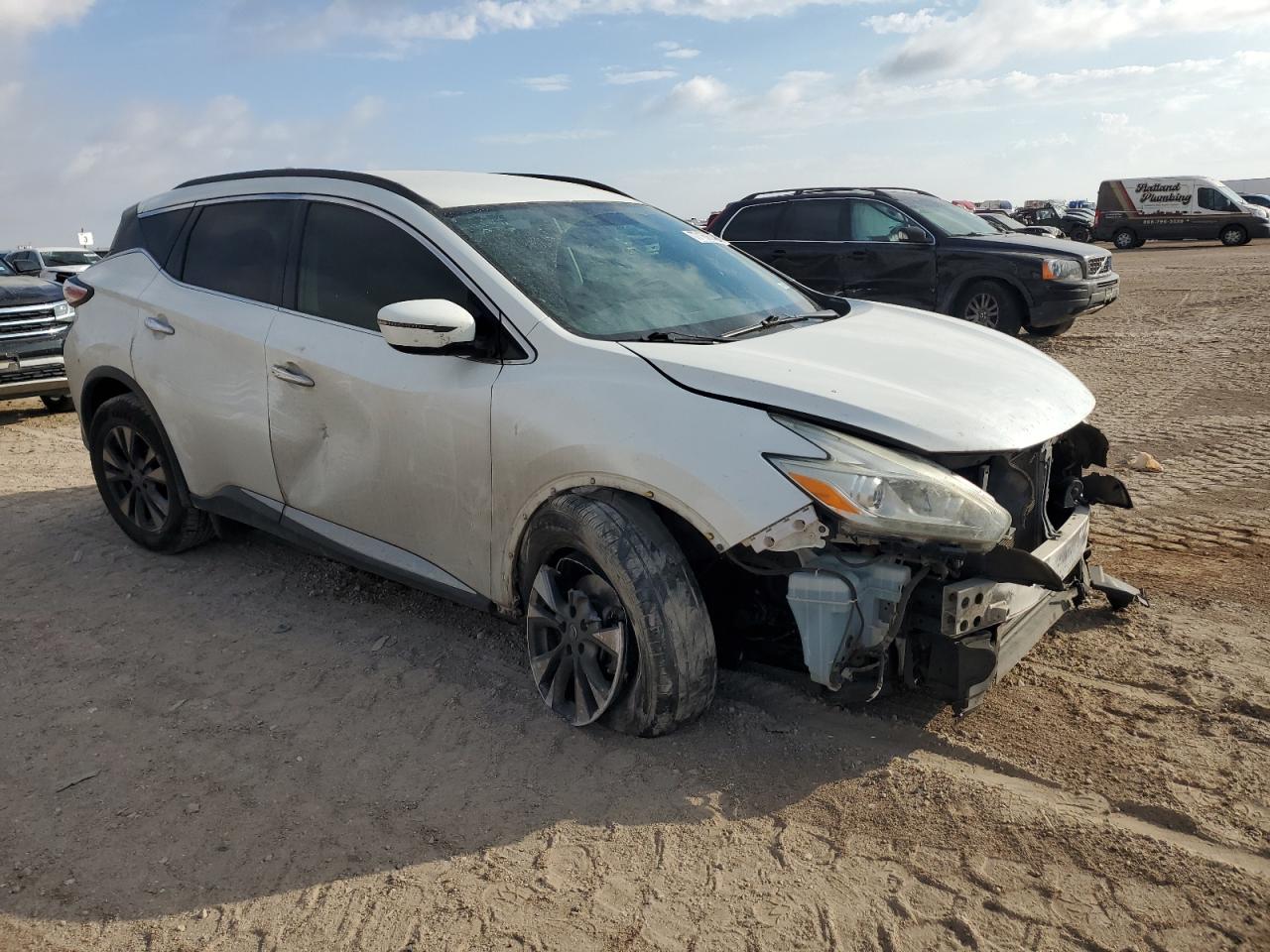 2017 Nissan Murano VIN 5N1AZ2MH3HN130192 Copart auction photo, front end / side damage thumbnail 4