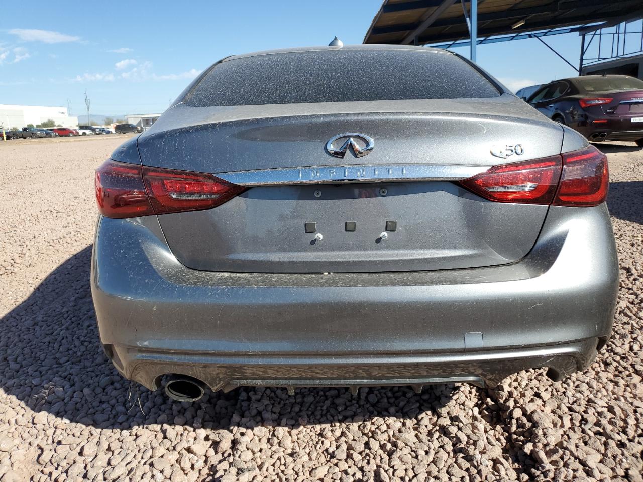 2020 Infiniti Q50 VIN JN1EV7AP6LM205821 Copart auction photo, front end / side damage thumbnail 6