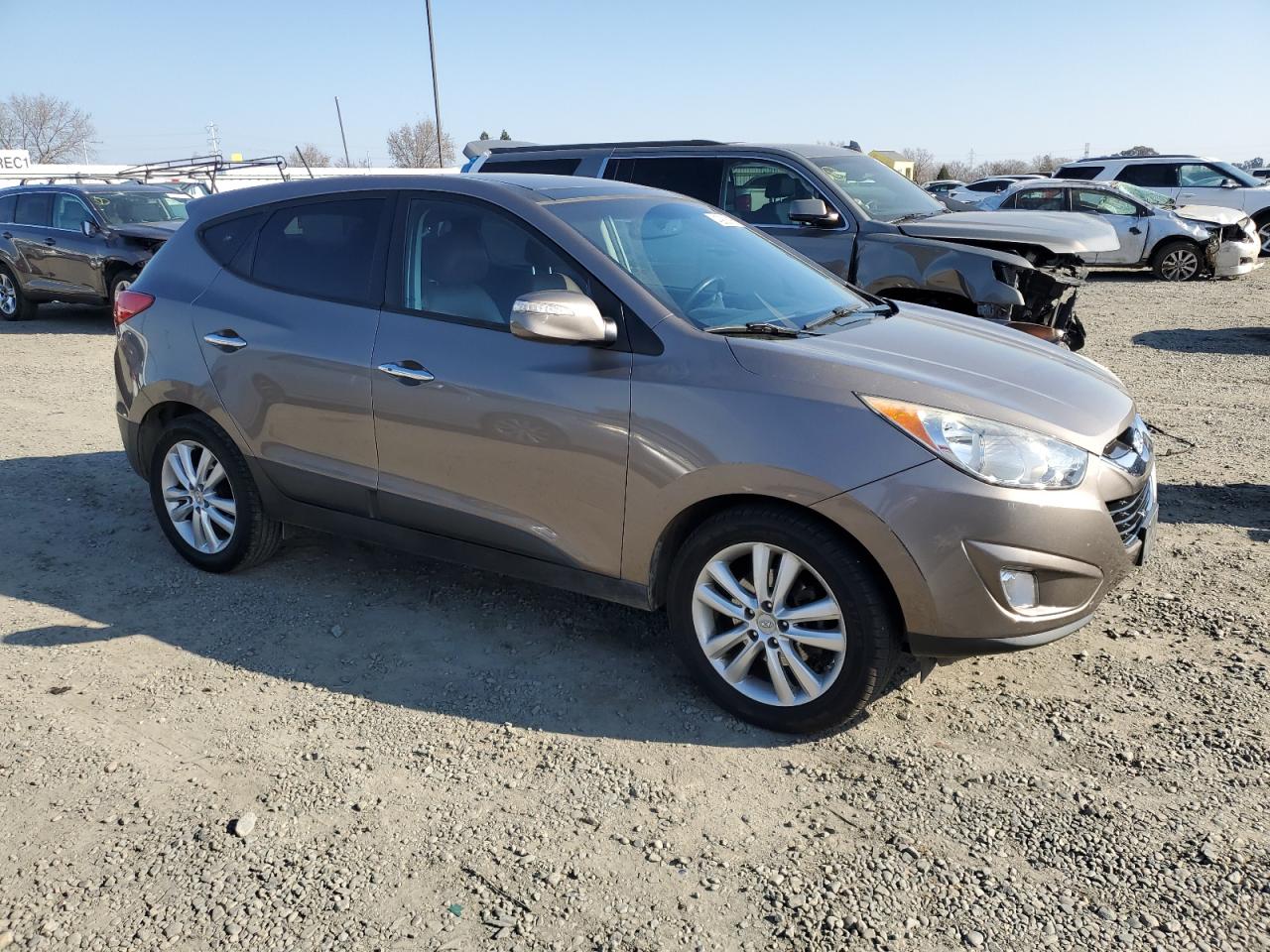 2013 Hyundai Tucson VIN KM8JUCAC4DU604955 Copart auction photo, front end damage thumbnail 4