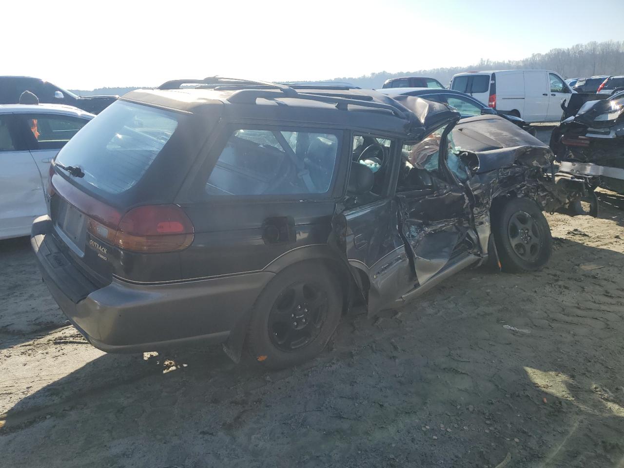 1998 Subaru Legacy VIN 4S3BG685XW7606493 Copart auction photo, all over damage thumbnail 3