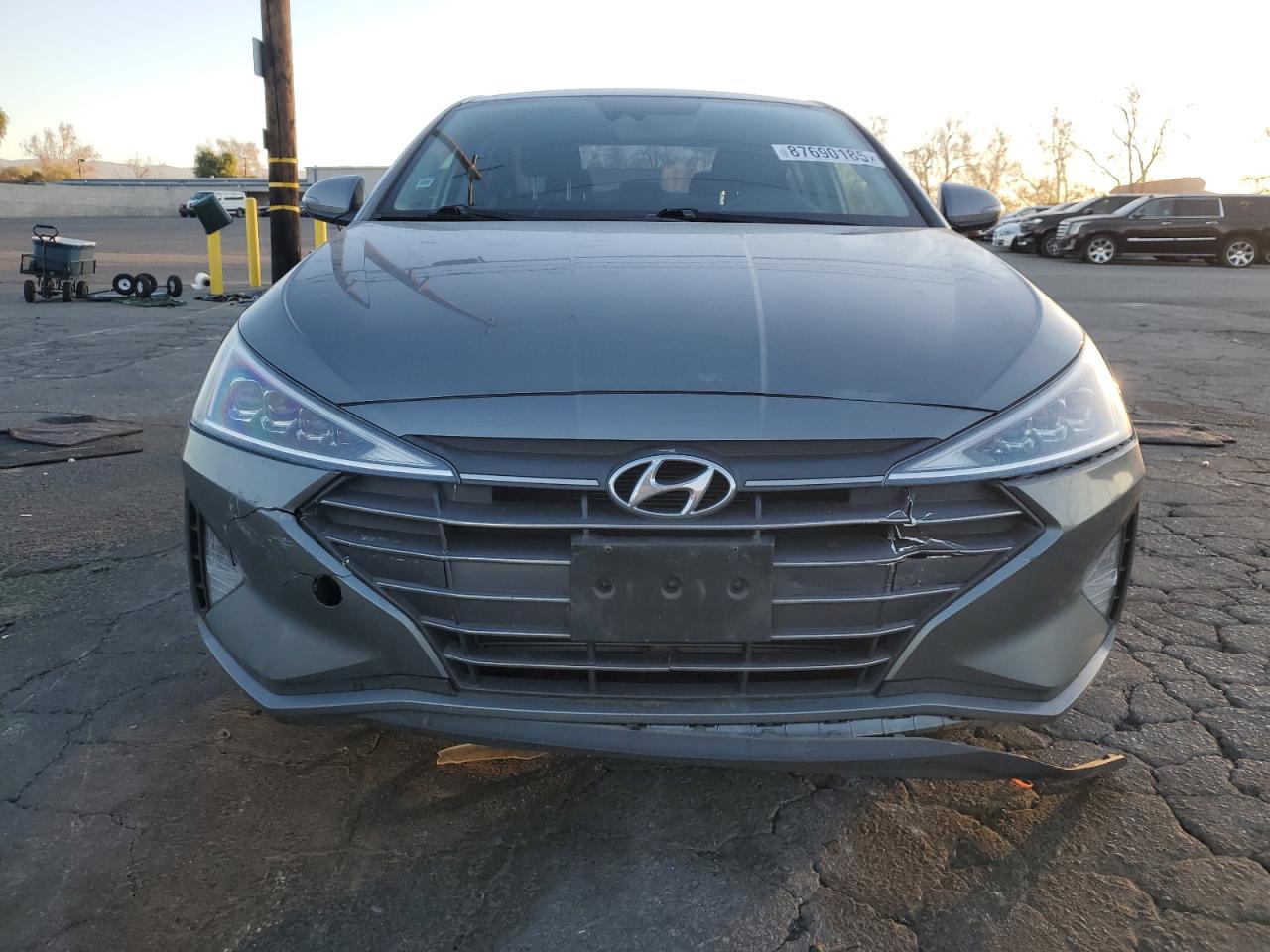 2019 Hyundai Elantra VIN KMHD84LF7KU782421 Copart auction photo, rear end / front end damage thumbnail 5