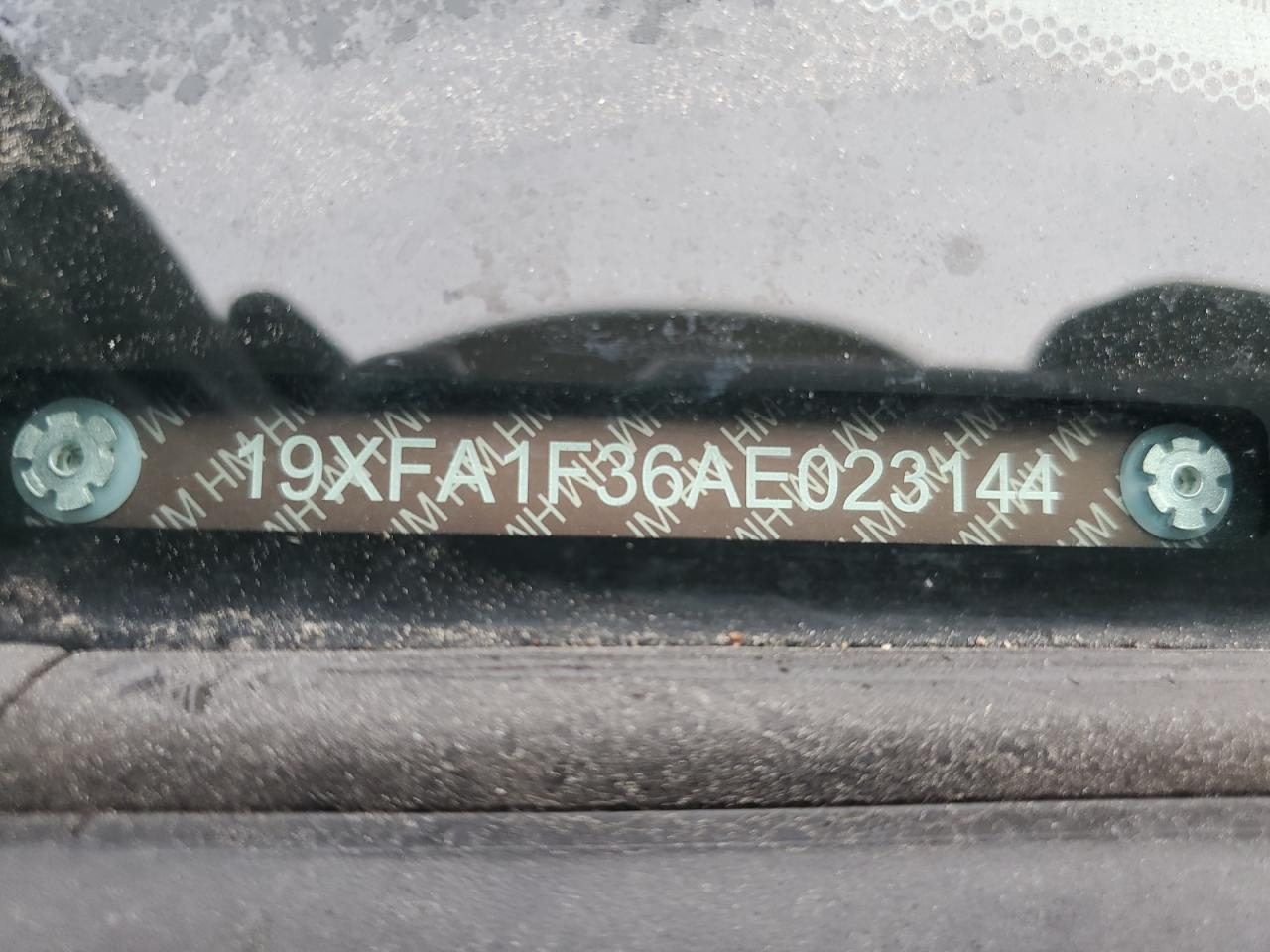 2010 Honda Civic VIN 19XFA1F36AE023144 Copart auction photo, front end / side damage thumbnail 13