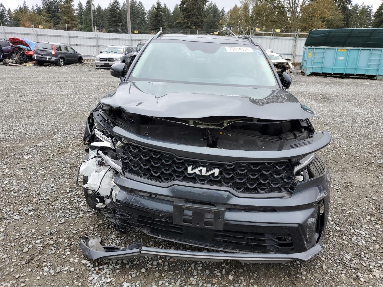 2023 KIA Sorento VIN 5XYRKDLF2PG190686 Copart auction photo, front end / undercarriage damage thumbnail 5