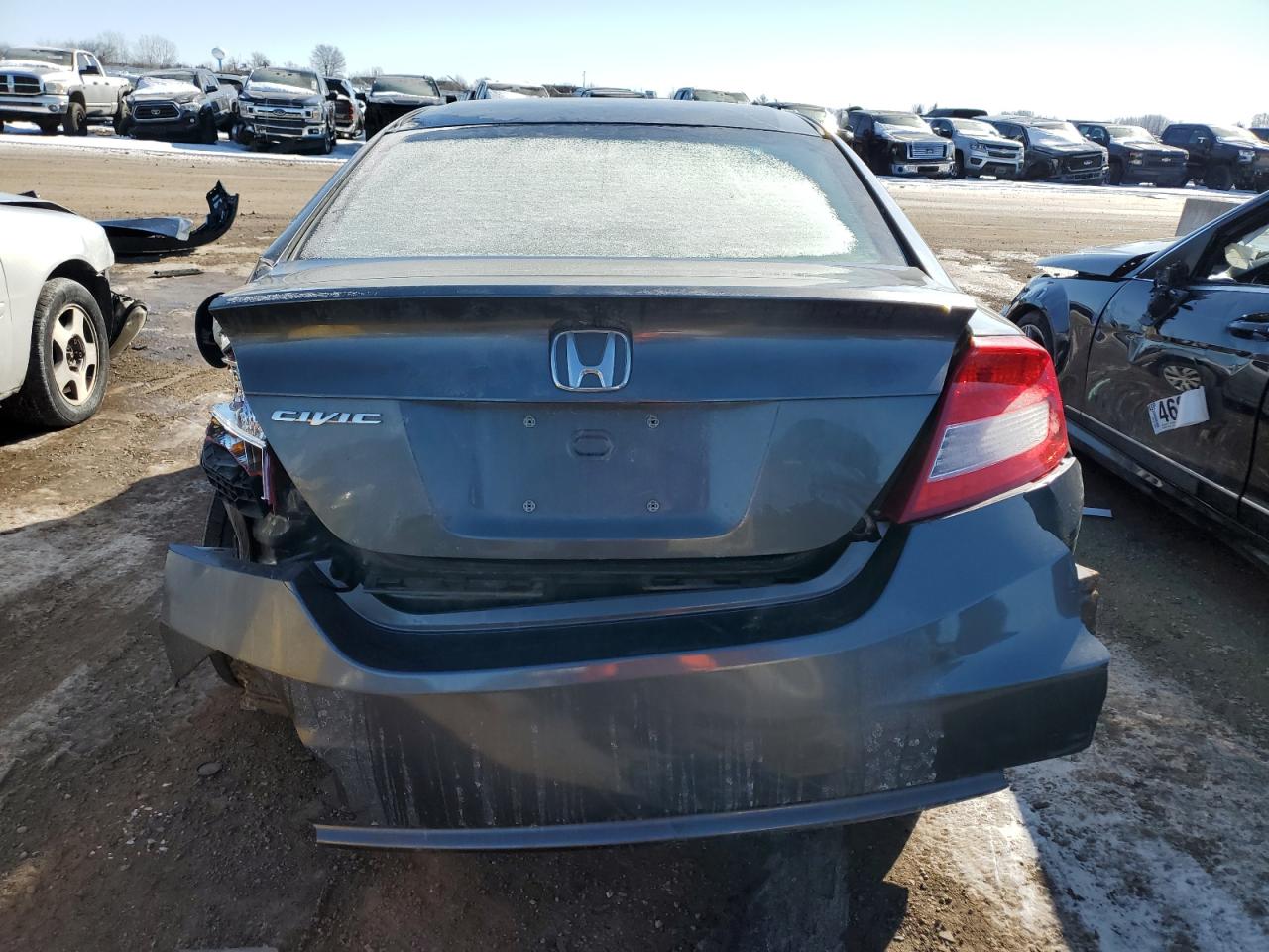 2012 Honda Civic VIN 2HGFG3B55CH511317 Copart auction photo, front end / rear end damage thumbnail 6