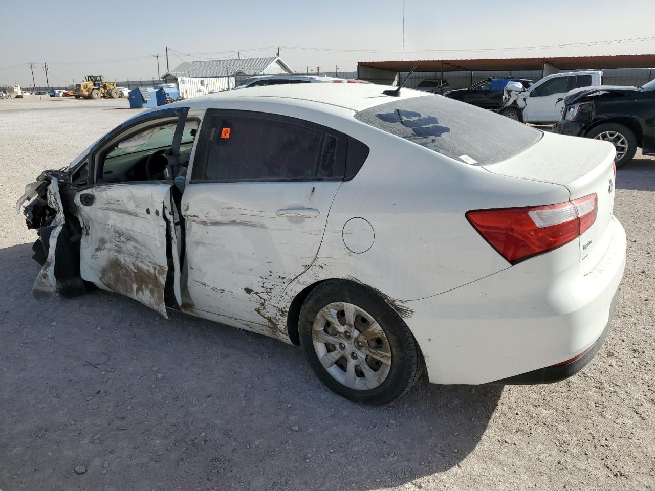 2016 KIA Rio VIN KNADM4A38G6670549 Copart auction photo, front end / side damage thumbnail 2