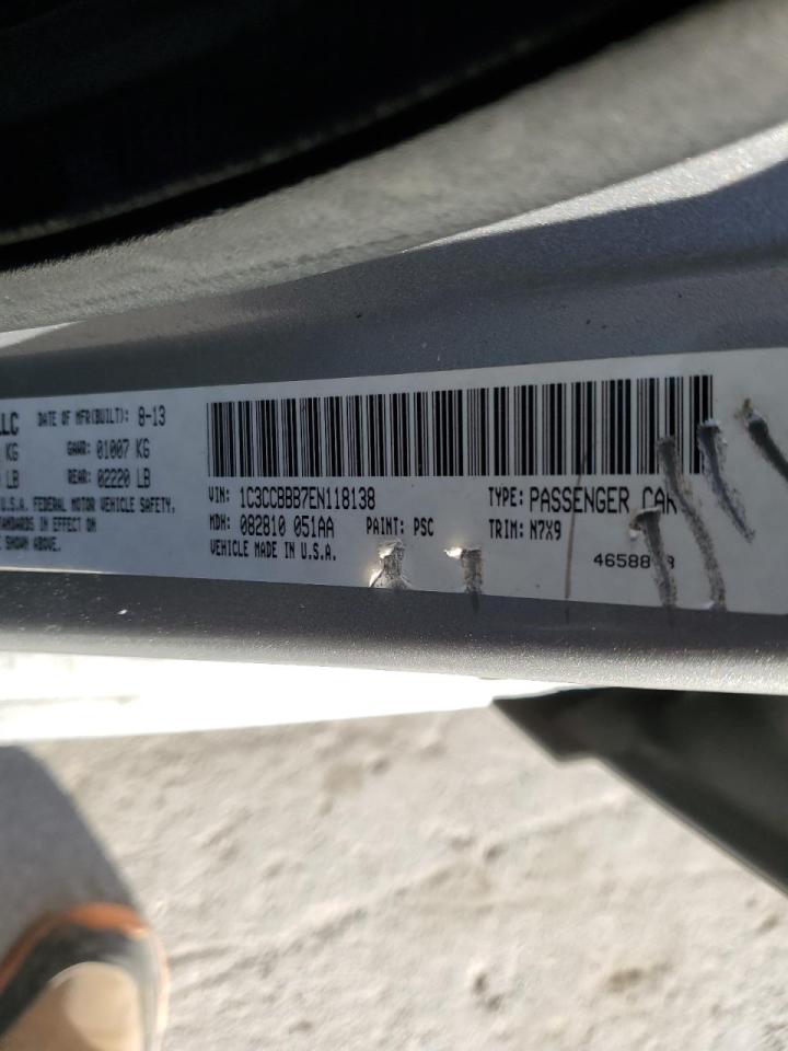 2014 Chrysler 200 VIN 1C3CCBBB7EN118138 Copart auction photo, front end damage thumbnail 12