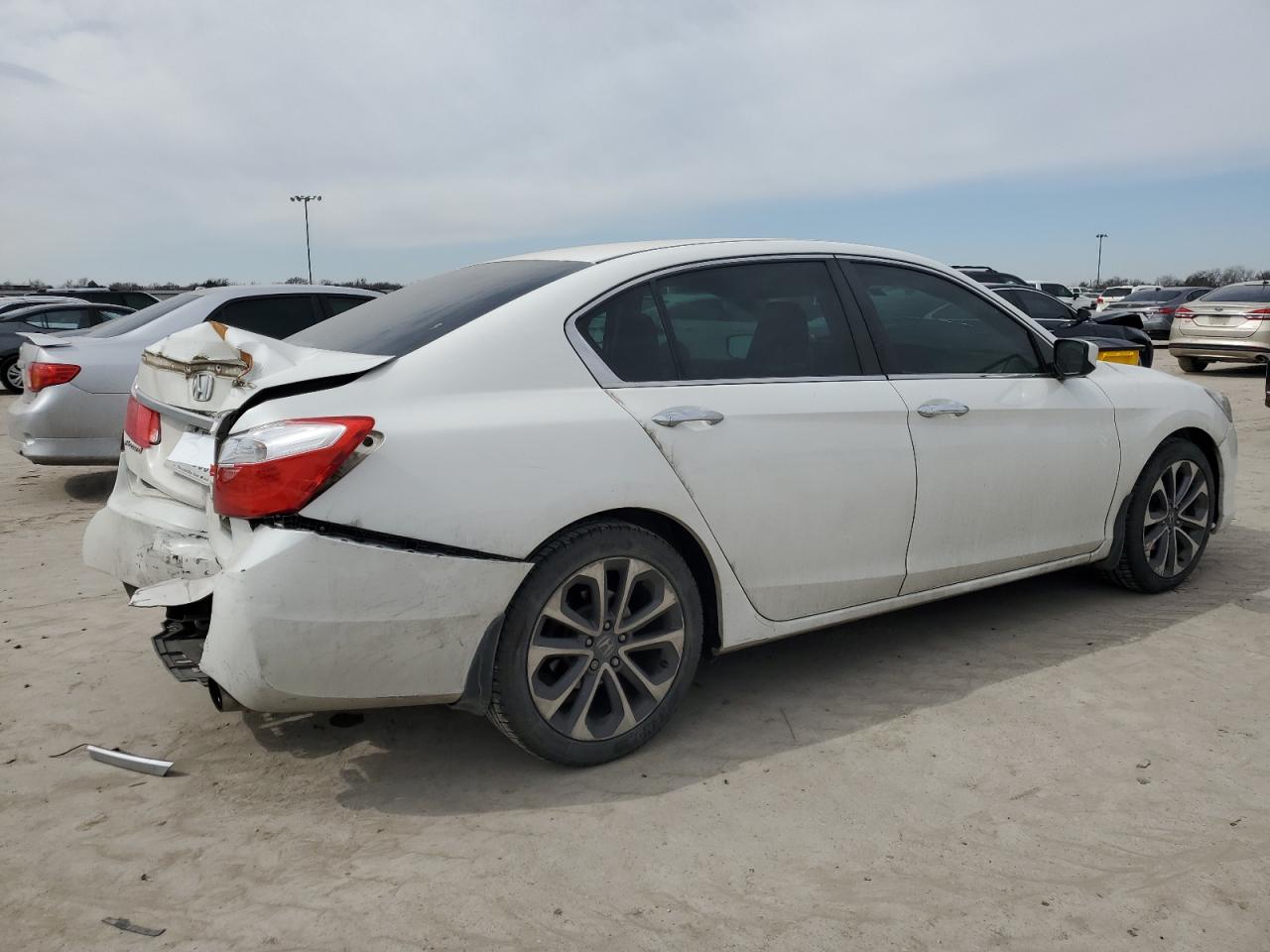 2014 Honda Accord VIN 1HGCR2F50EA108980 Copart auction photo, rear end / side damage thumbnail 3