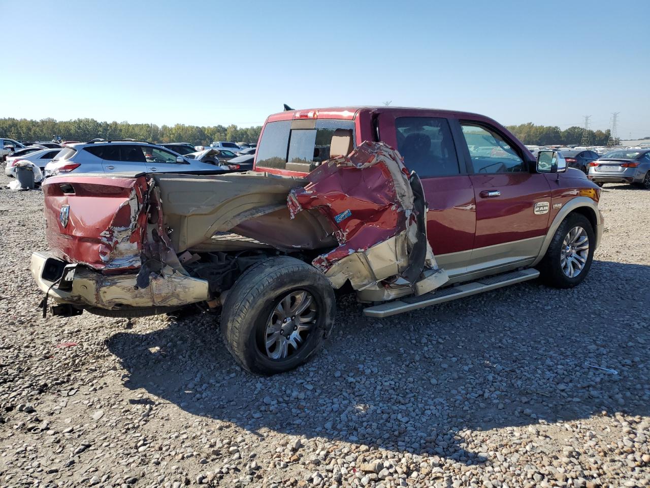 2015 RAM 1500 VIN 1C6RR7PT5FS668449 Copart auction photo, rear end / side damage thumbnail 3