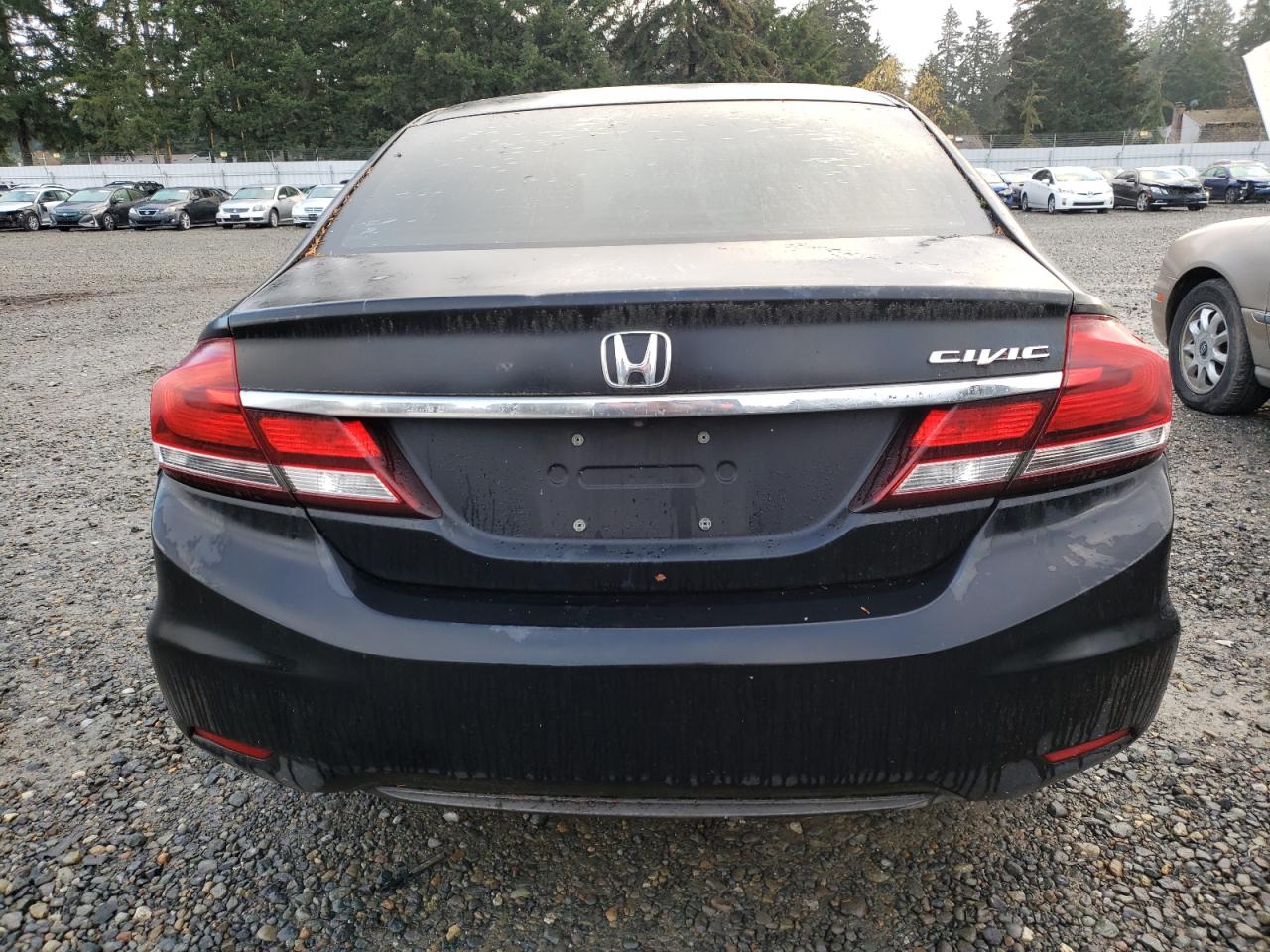 2013 Honda Civic VIN 2HGFB2F57DH519343 Copart auction photo, front end / vandalism damage thumbnail 6