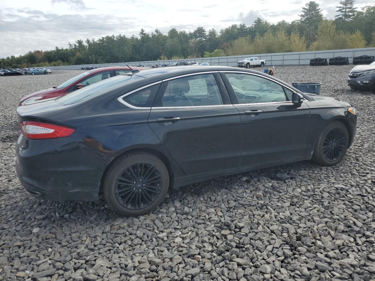 2014 Ford Fusion VIN 3FA6P0T92ER370069 Copart auction photo, side / rear end damage thumbnail 3