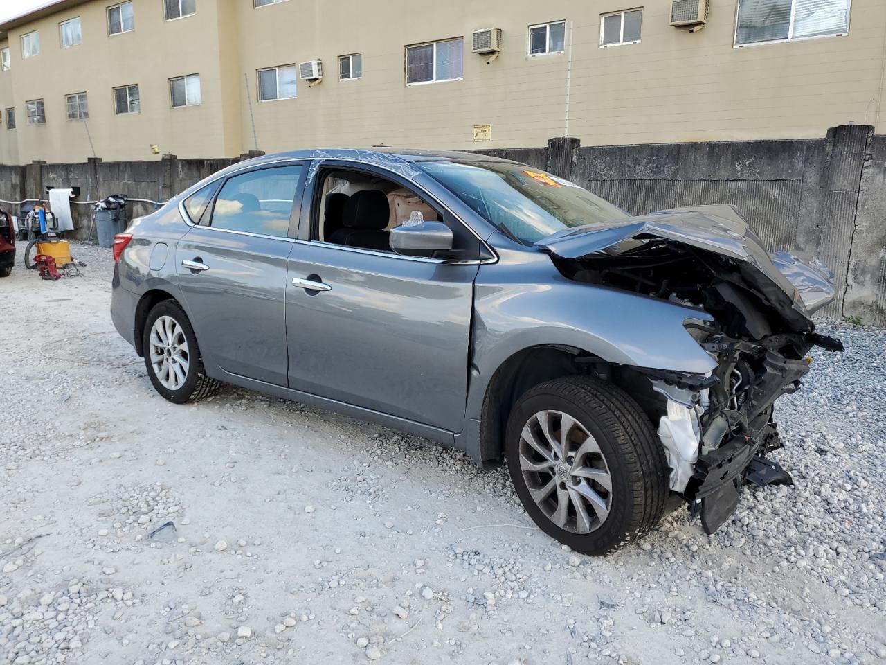 2019 Nissan Sentra VIN 3N1AB7AP1KY443336 Copart auction photo, front end / all over damage thumbnail 4
