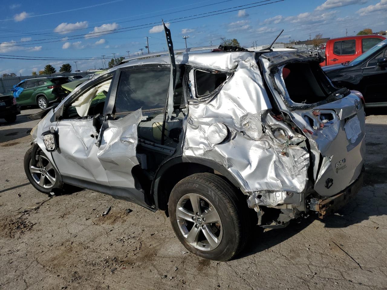 2015 Toyota RAV 4 VIN JTMRFREV1FD156306 Copart auction photo, rollover damage thumbnail 2