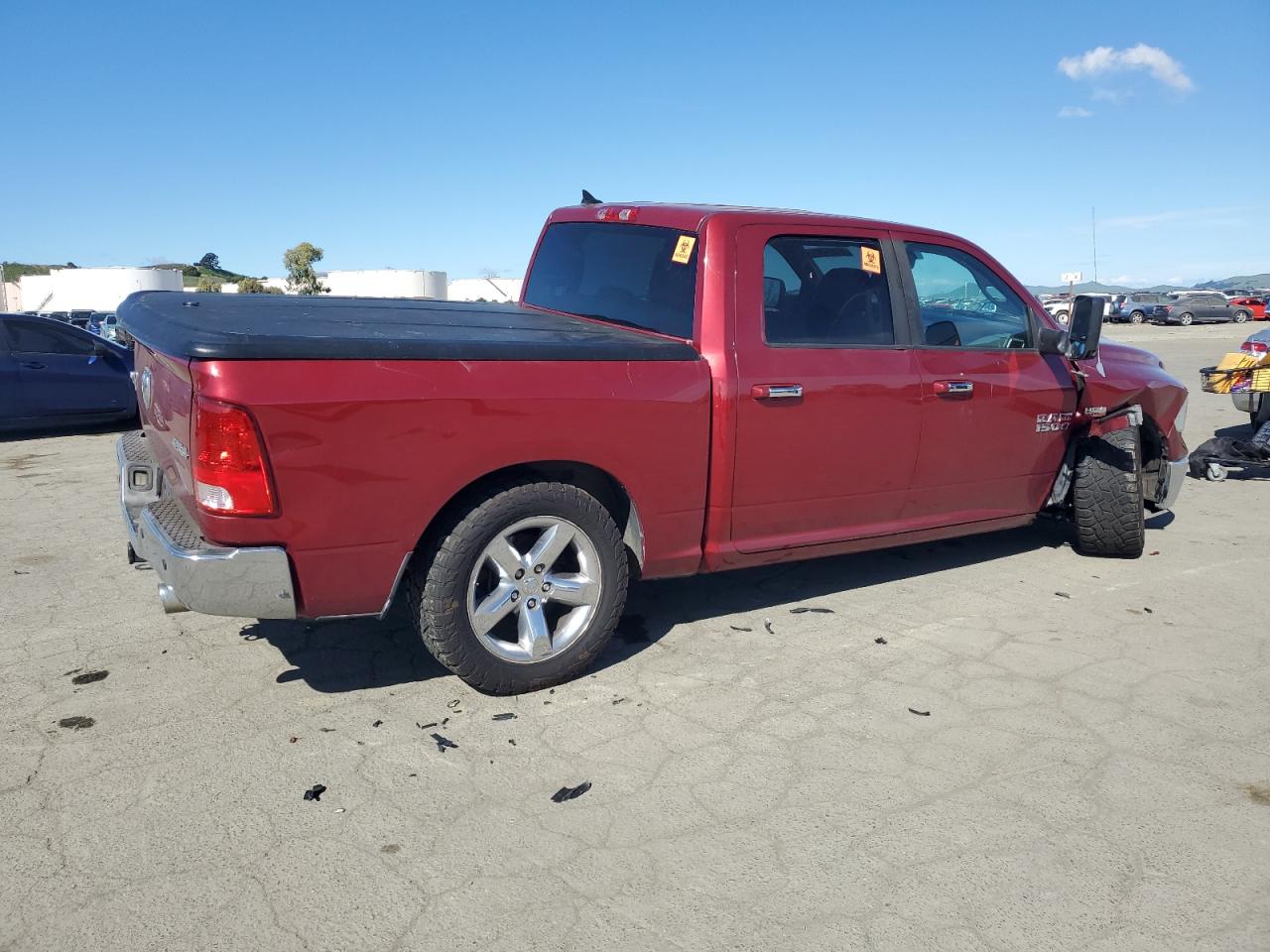 2013 RAM 1500 VIN 1C6RR7LT5DS649435 Copart auction photo, front end / side damage thumbnail 3